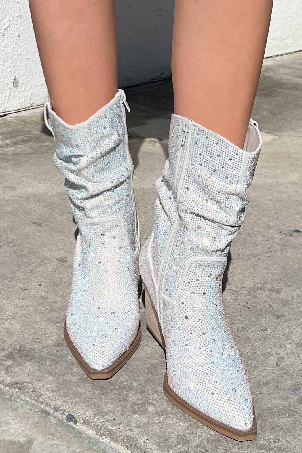 Underwood Slouch Boots-Silver