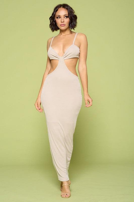 Another Day In Paradise Maxi Dress-Sand