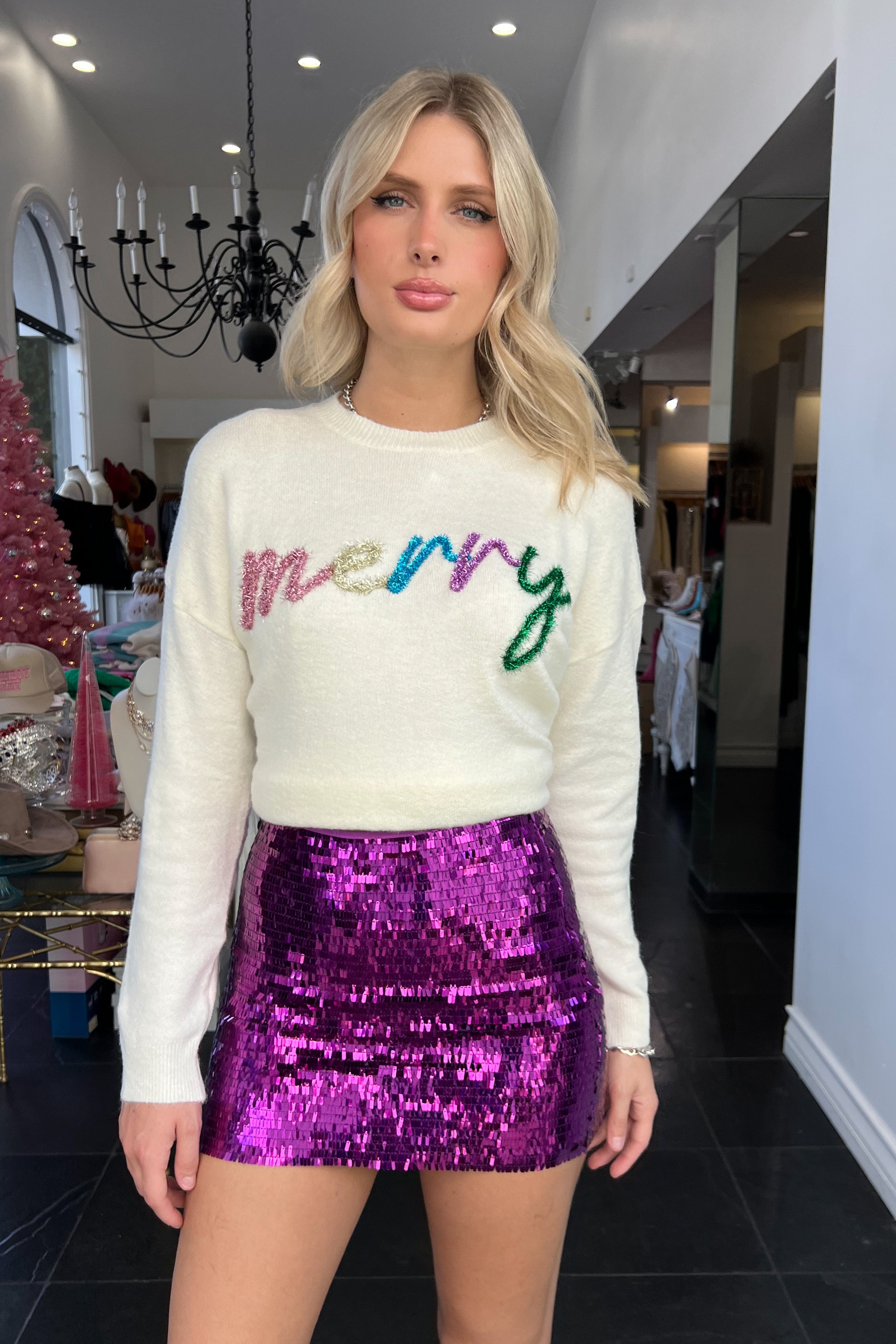 Kiss Me At Midnight Skirt-Purple