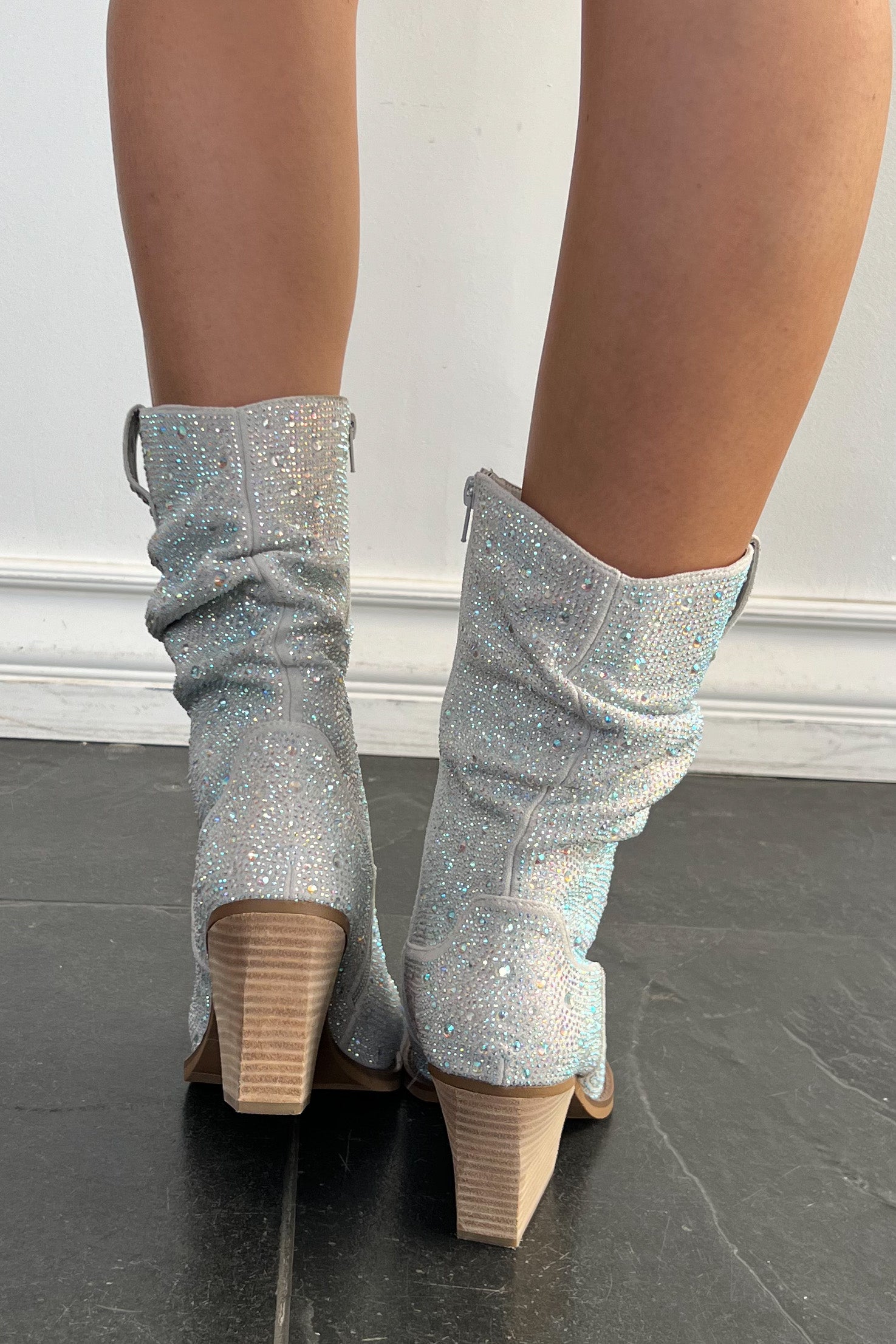 Underwood Slouch Boots-Silver