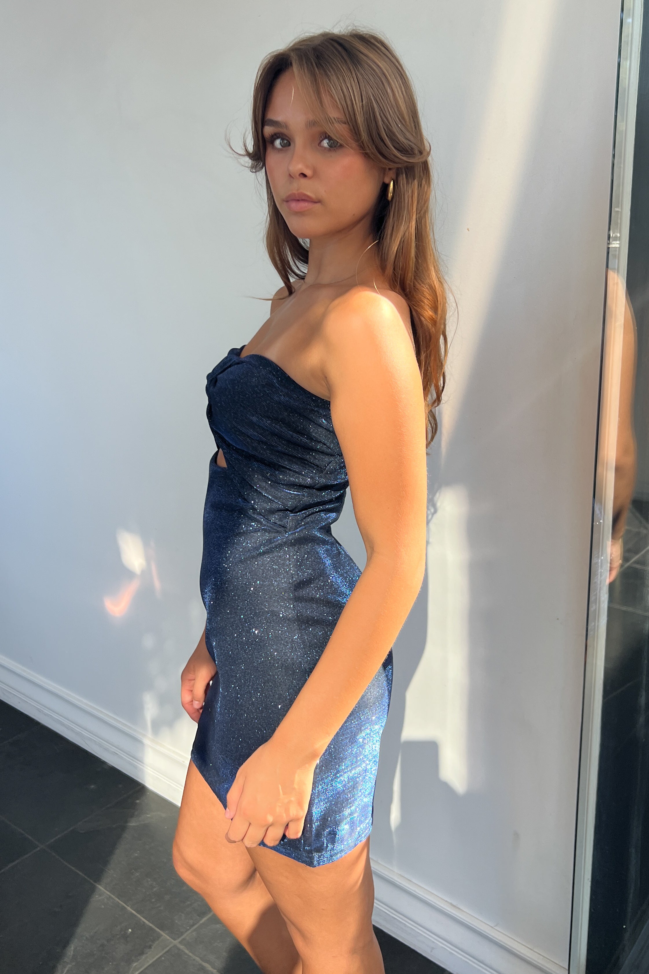 Livorno Sparkle Dress-Midnight