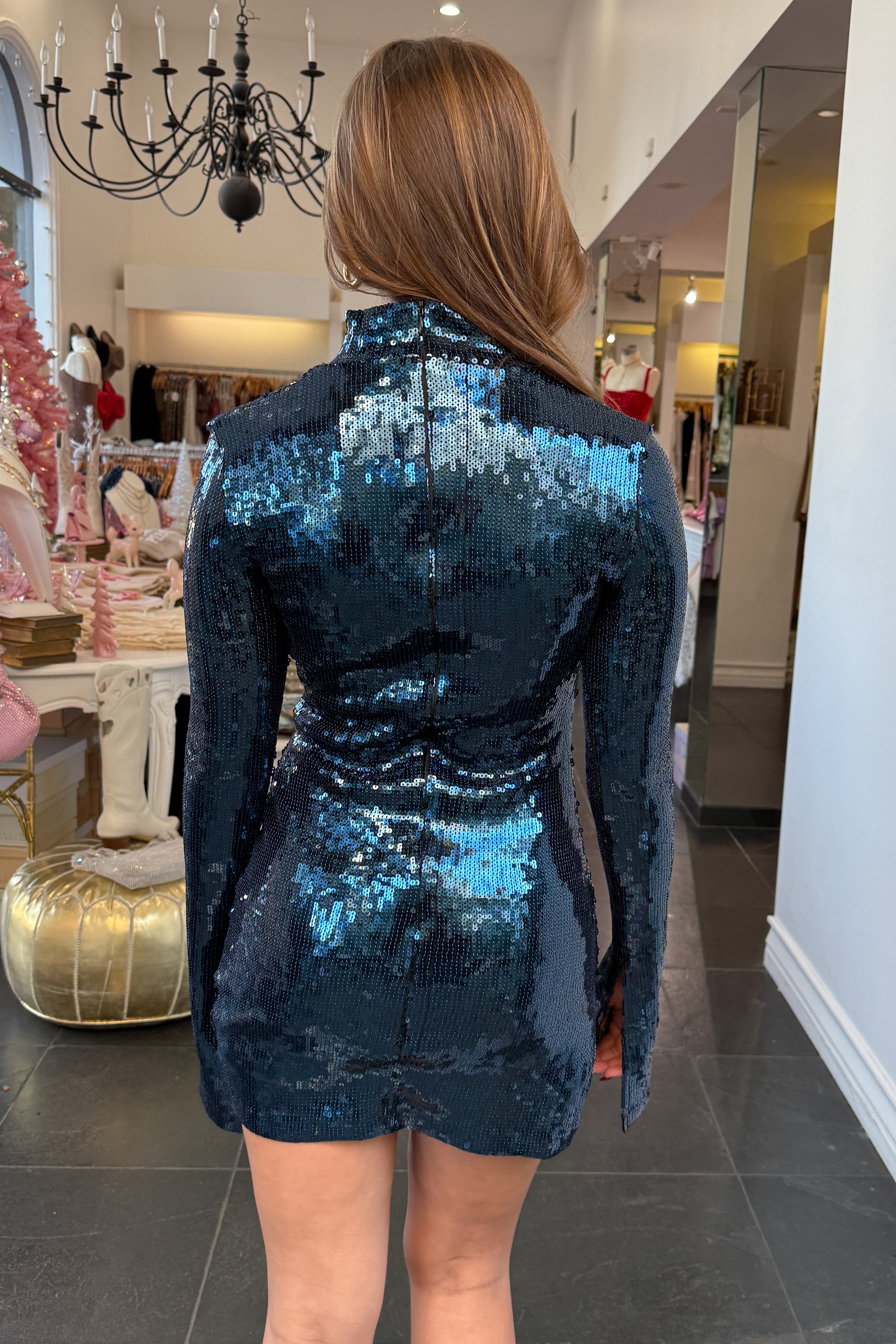 Blinded By The Light Dress-Navy