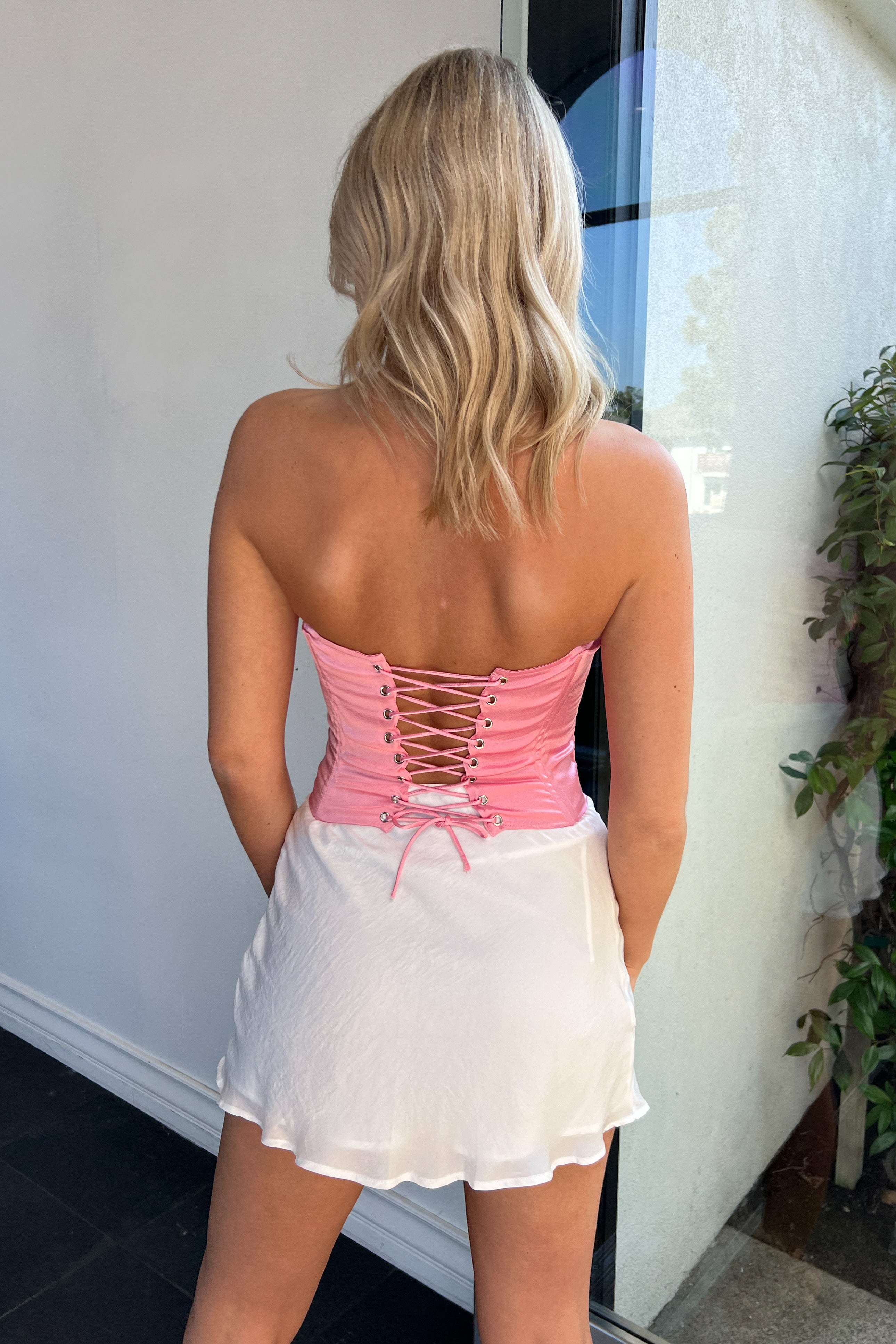 Danbury Corset Top-Pink