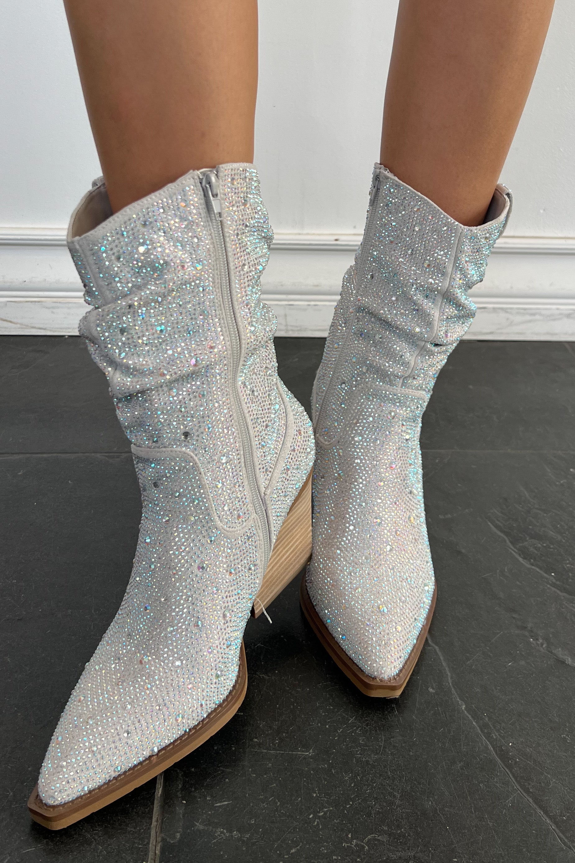 Underwood Slouch Boots-Silver