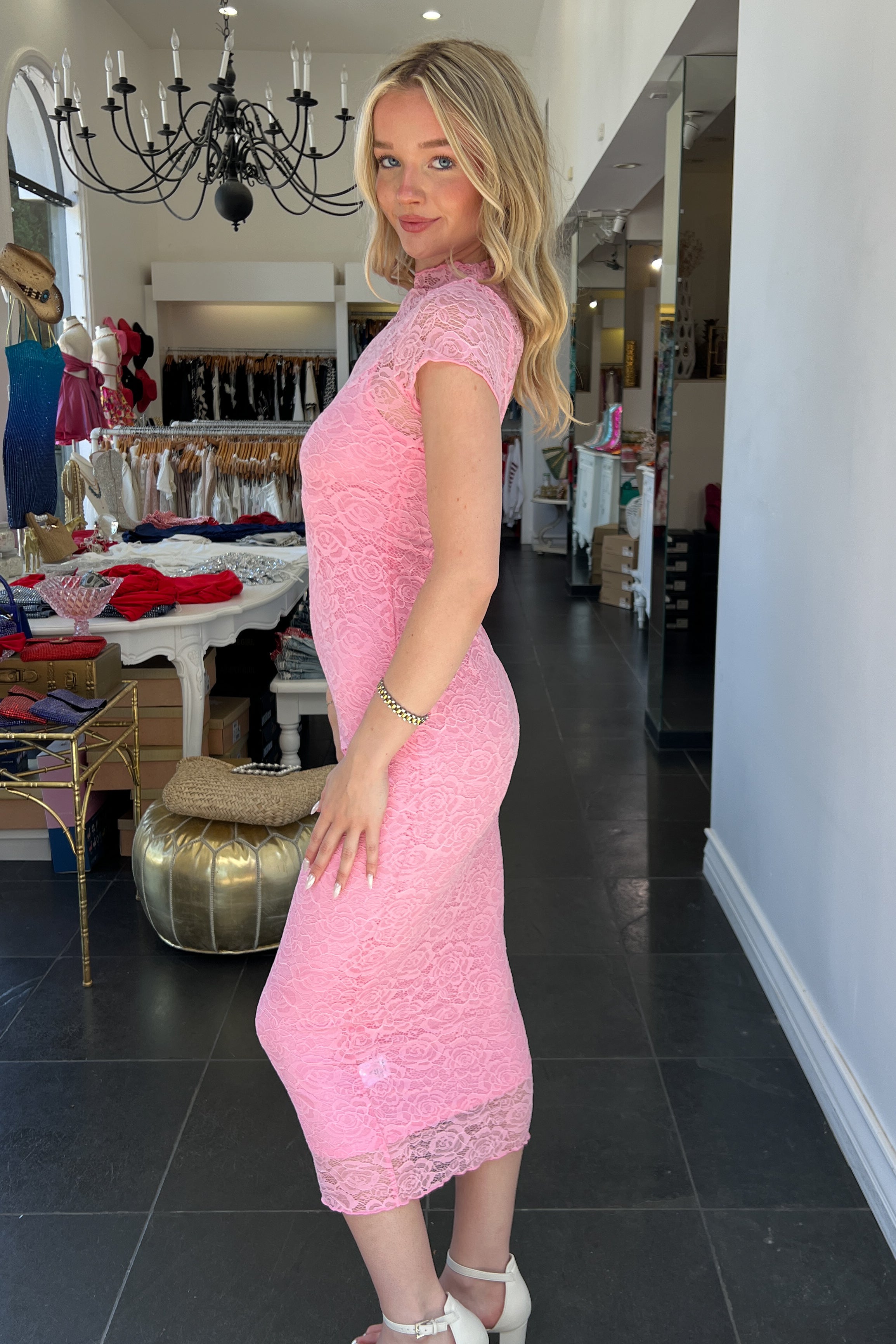 Siren Of The Party Dress-Pink