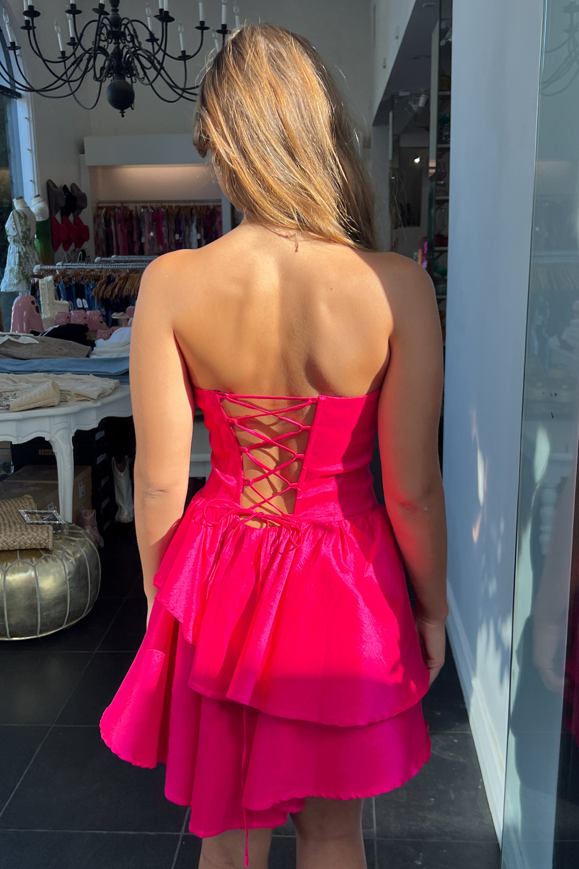 Princesa Dress-Fuchsia