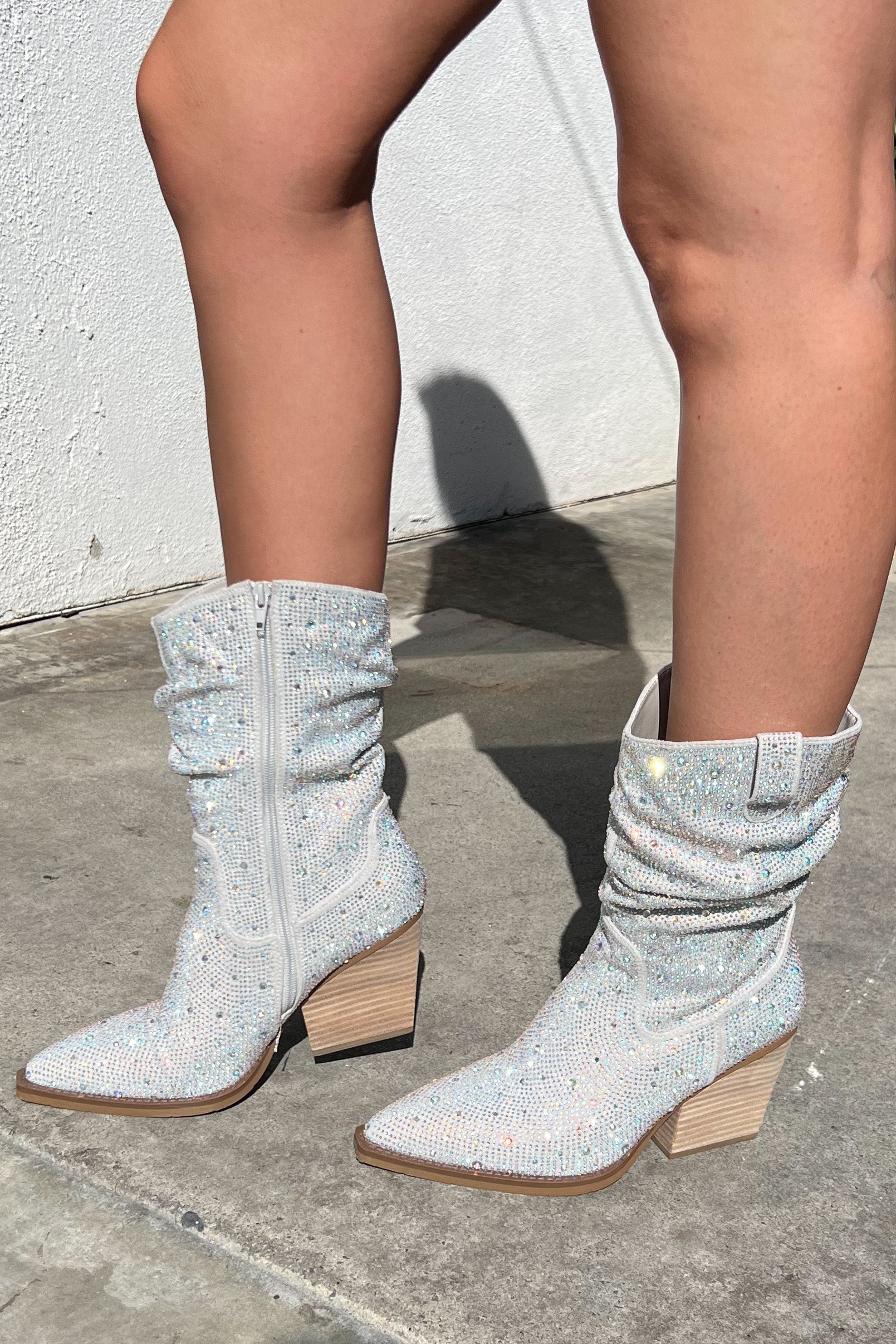 Underwood Slouch Boots-Silver