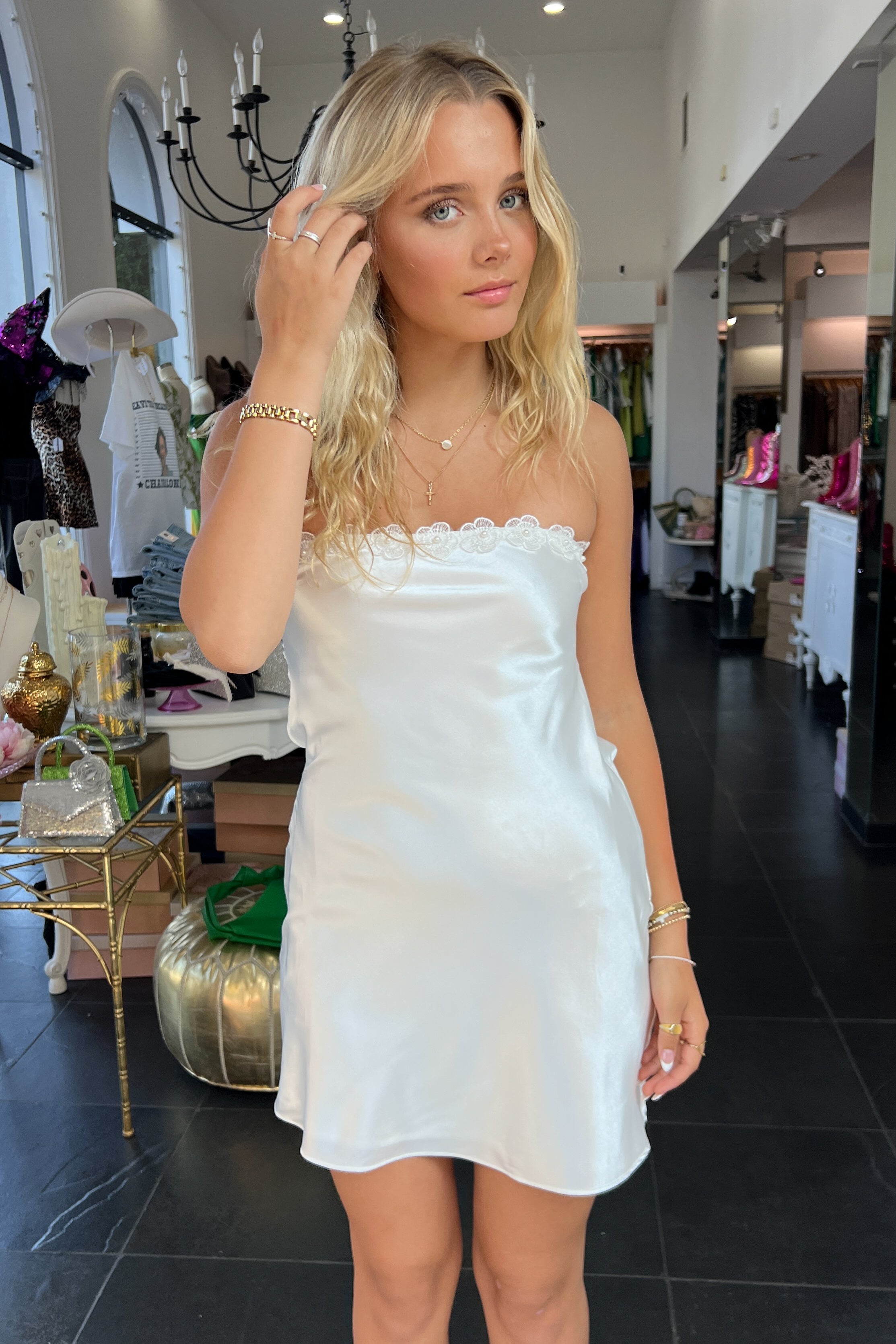 Aster Dress-White
