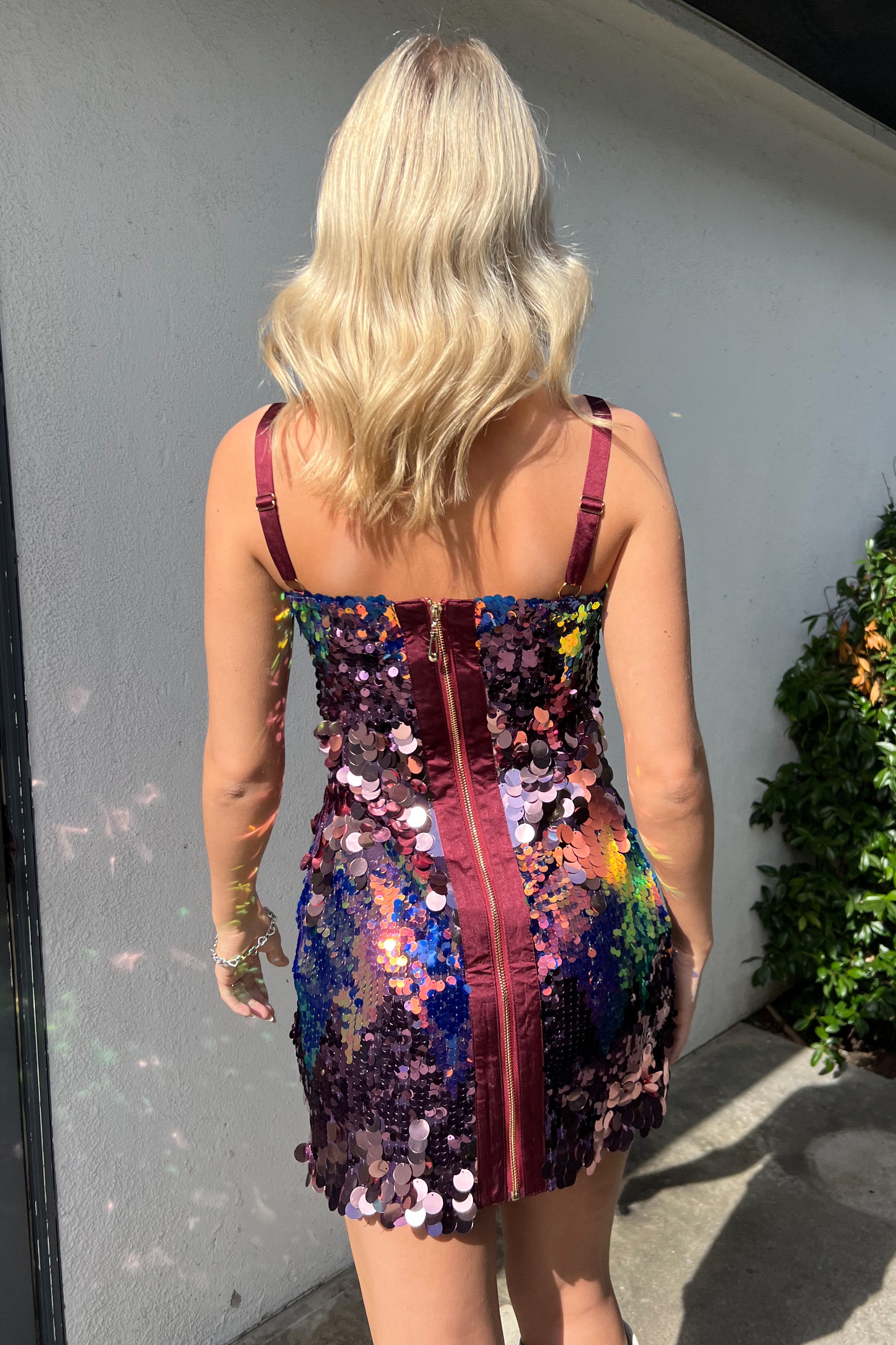 Glitz and Glow Dress-Purple Multi