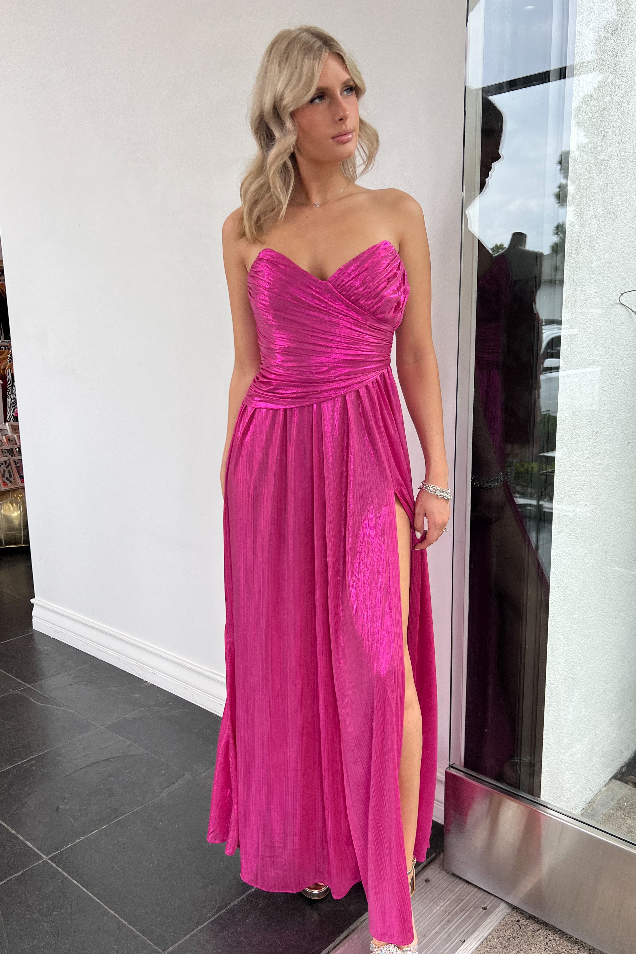 Athena Maxi Dress-Magenta