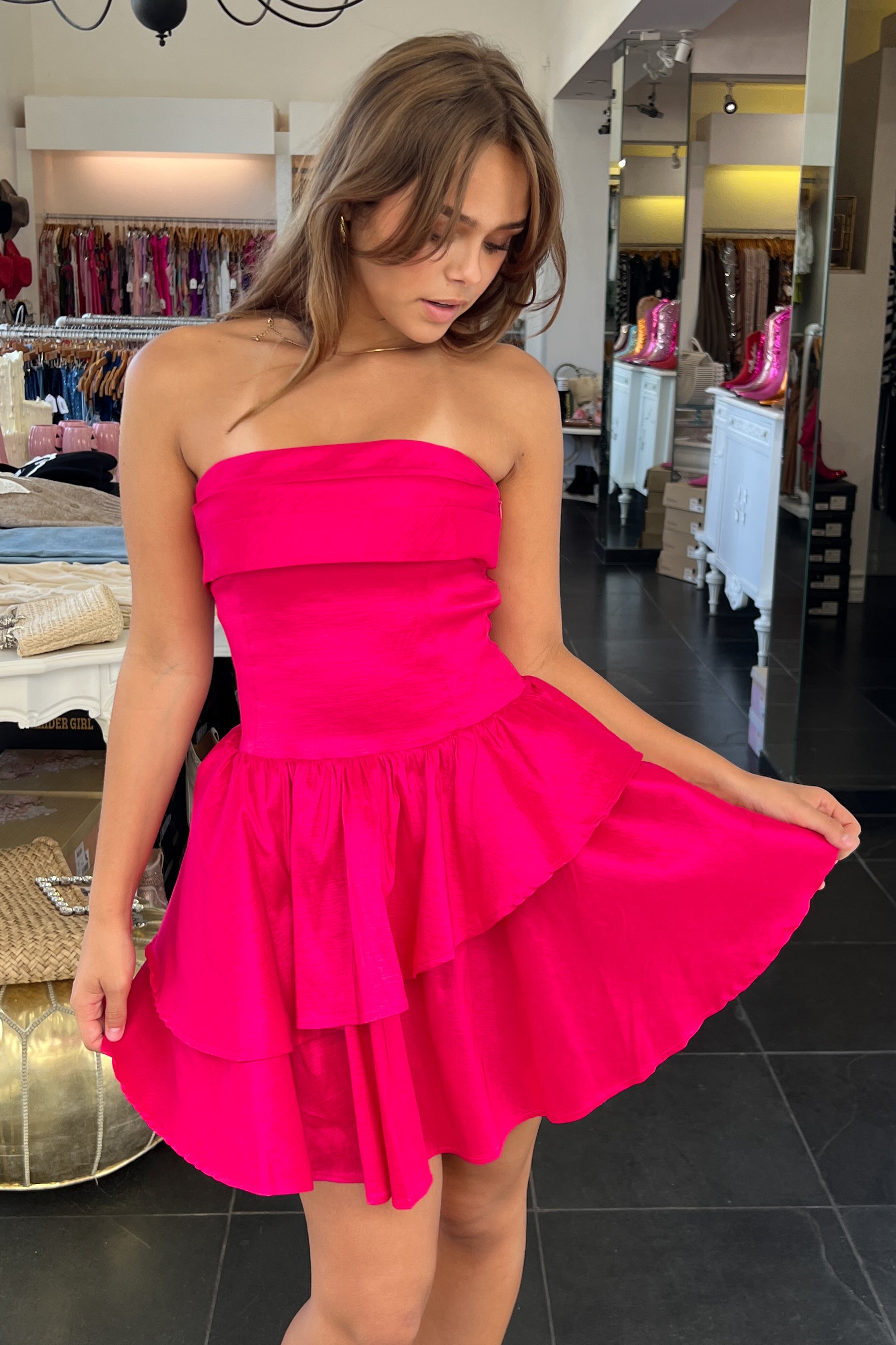 Princesa Dress-Fuchsia