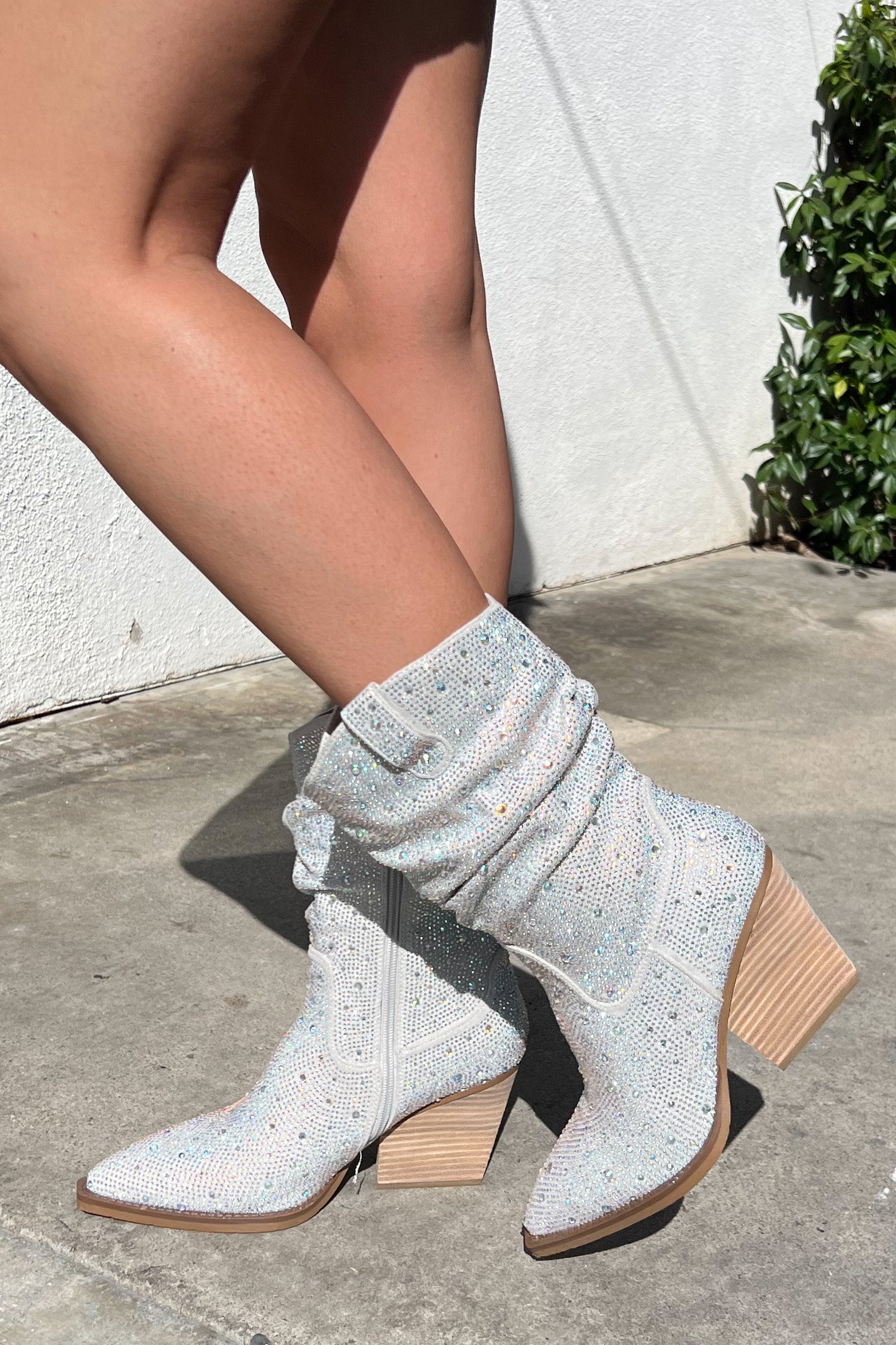 Underwood Slouch Boots-Silver