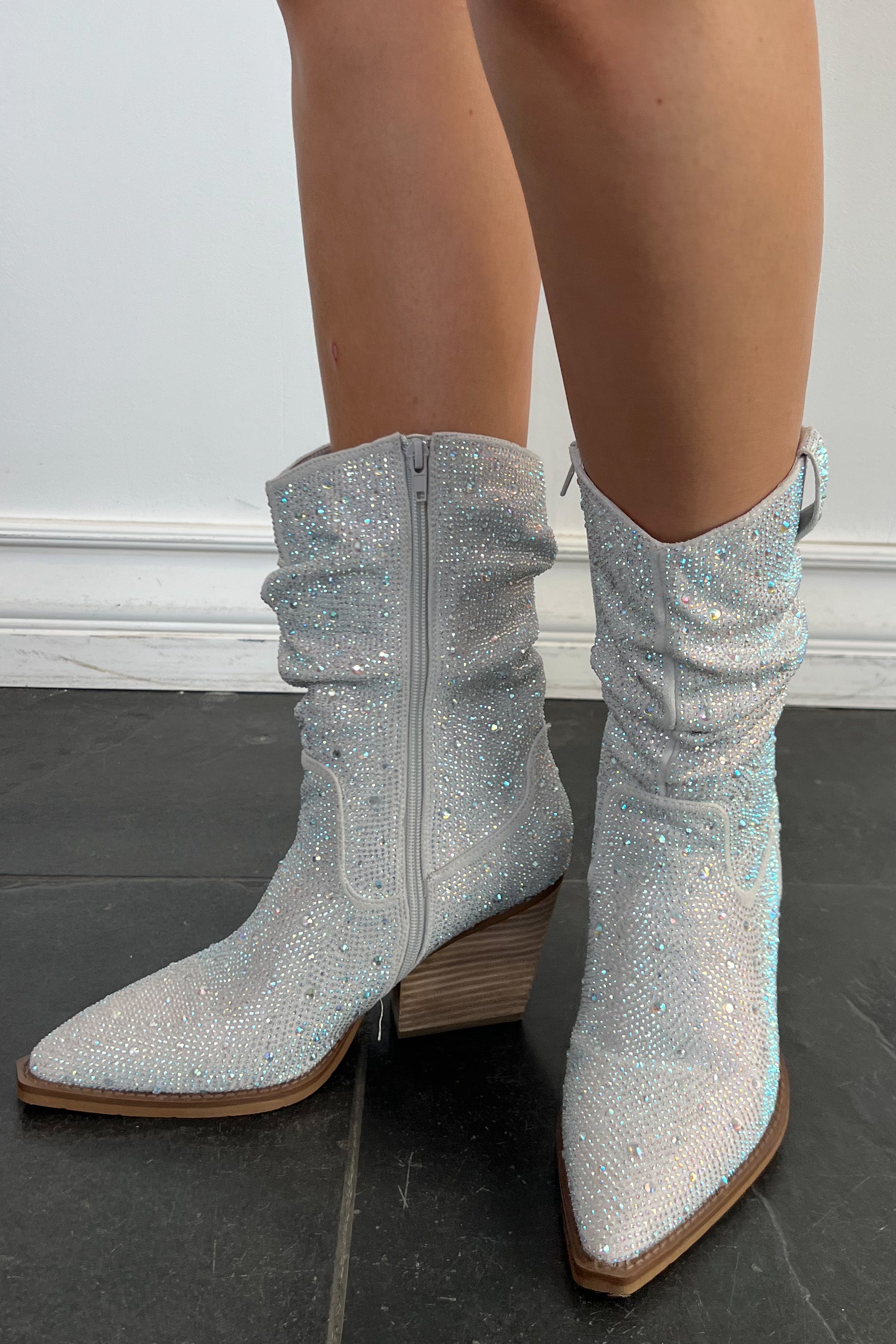 Underwood Slouch Boots-Silver