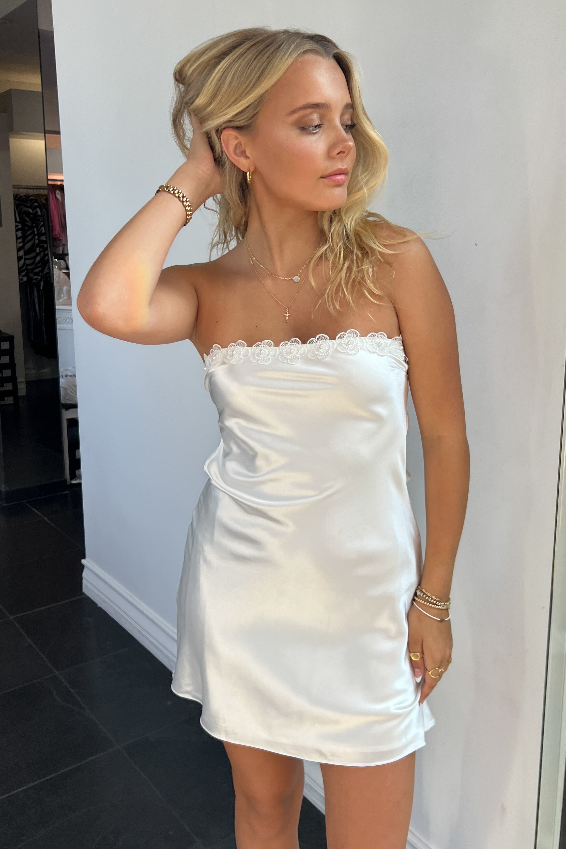 Aster Dress-White