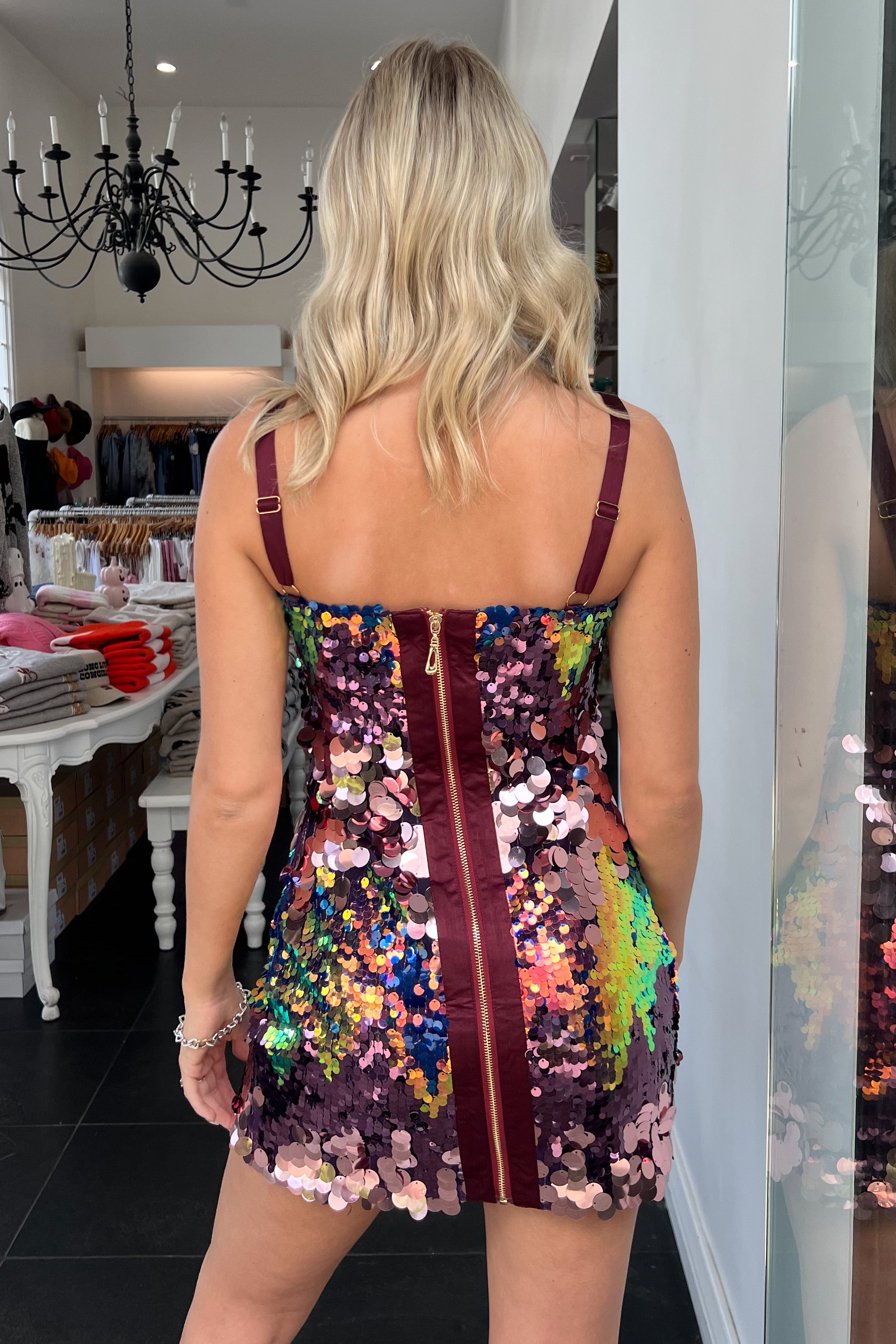 Glitz and Glow Dress-Purple Multi