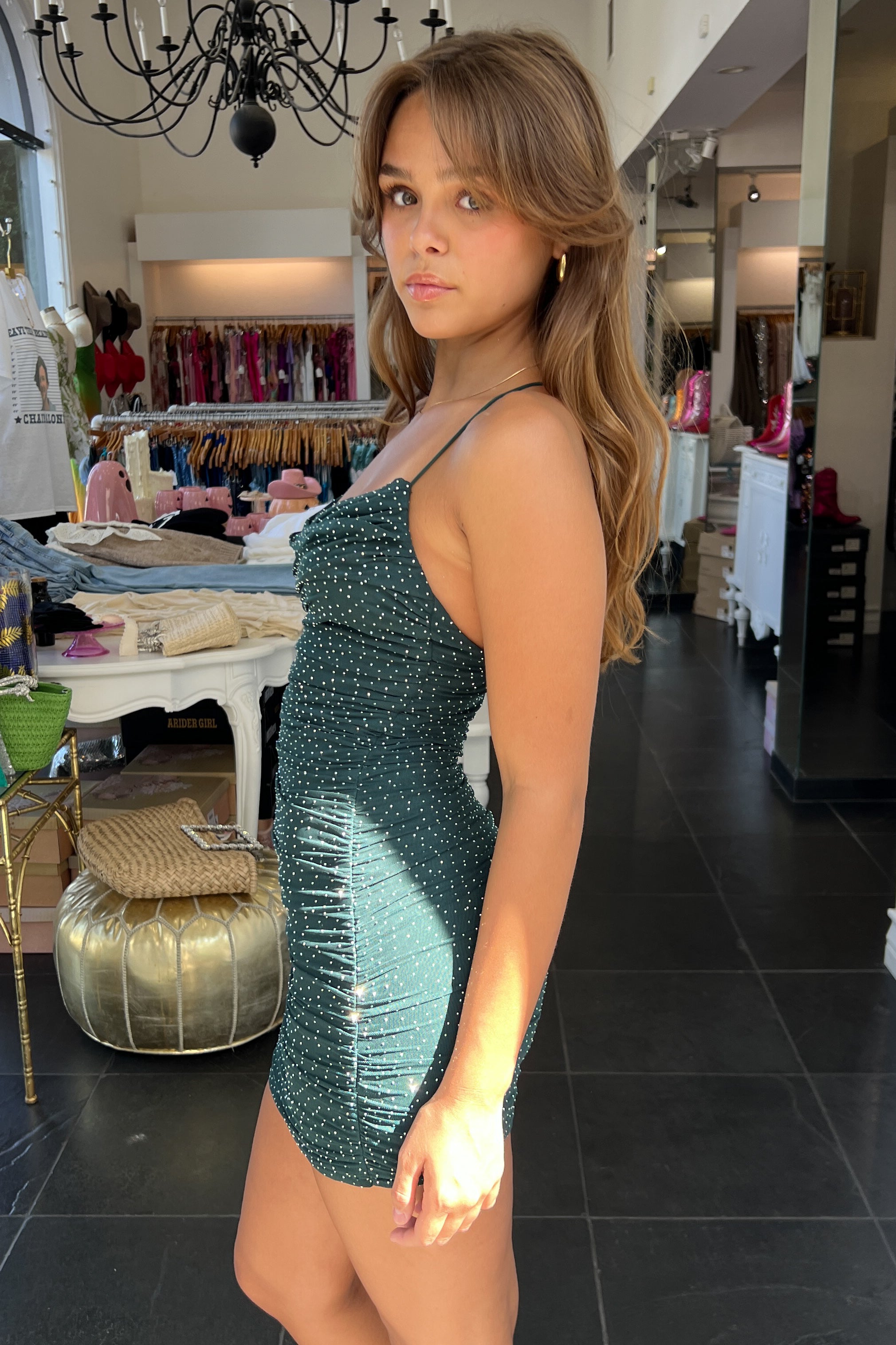 Starlette Dress-Hunter Green