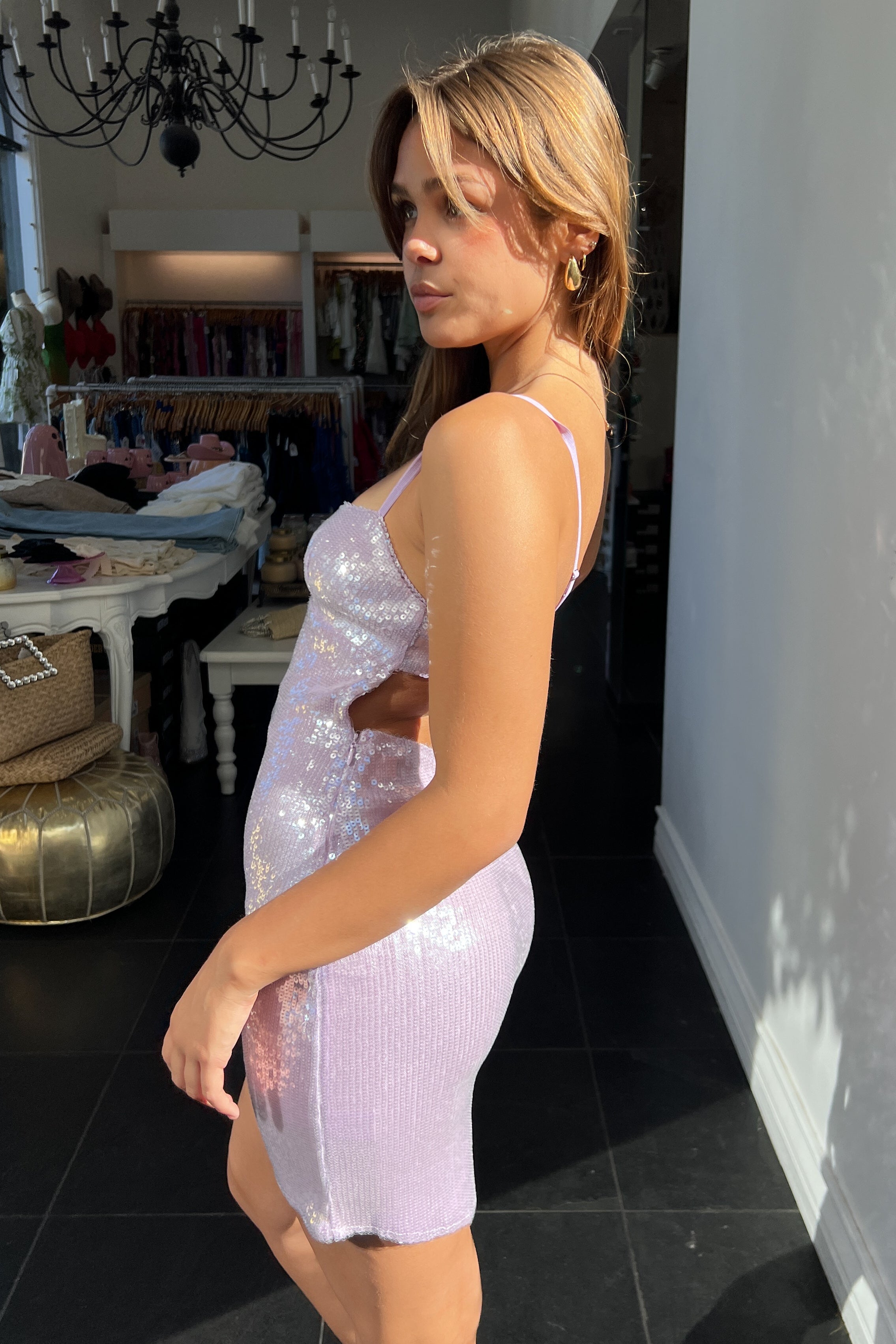 Chloe Dress-Lilac