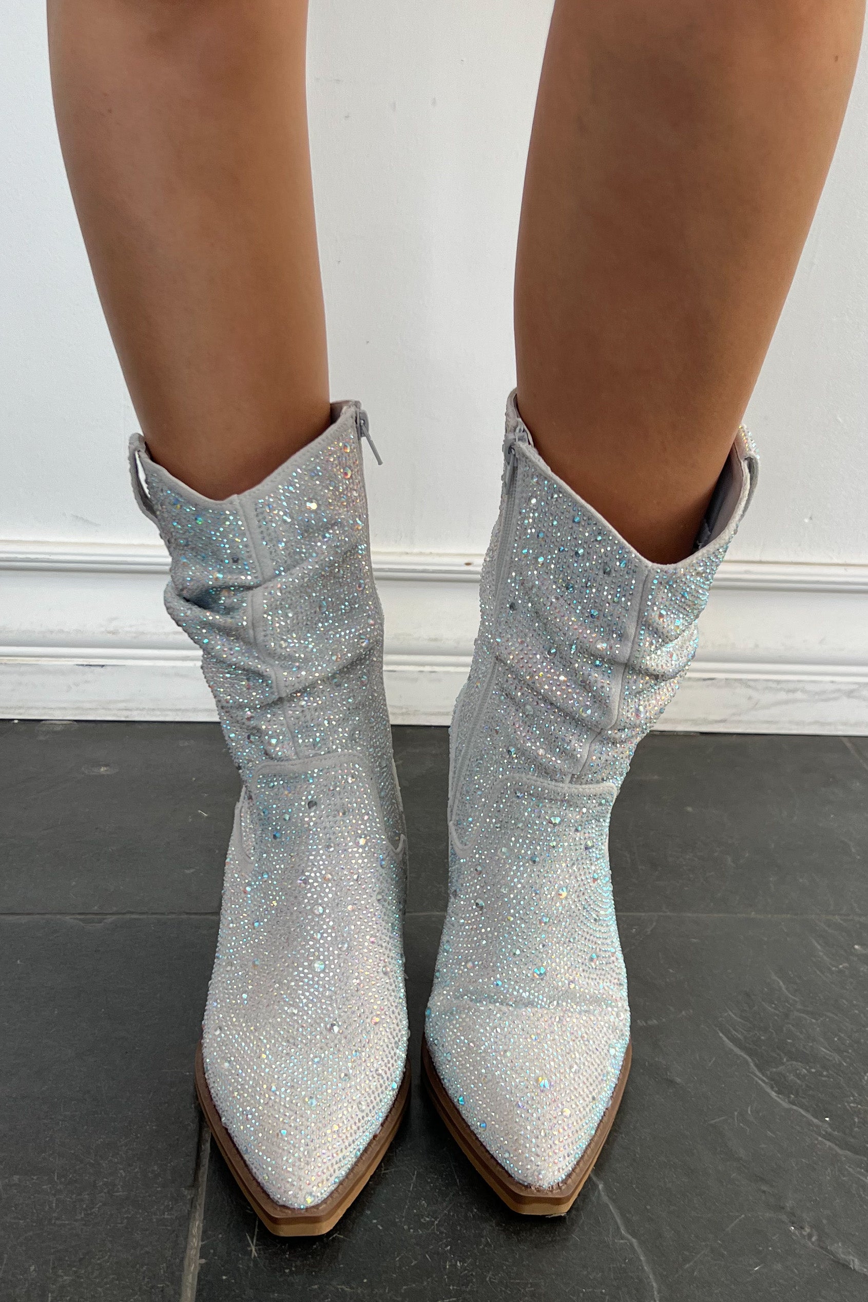 Underwood Slouch Boots-Silver