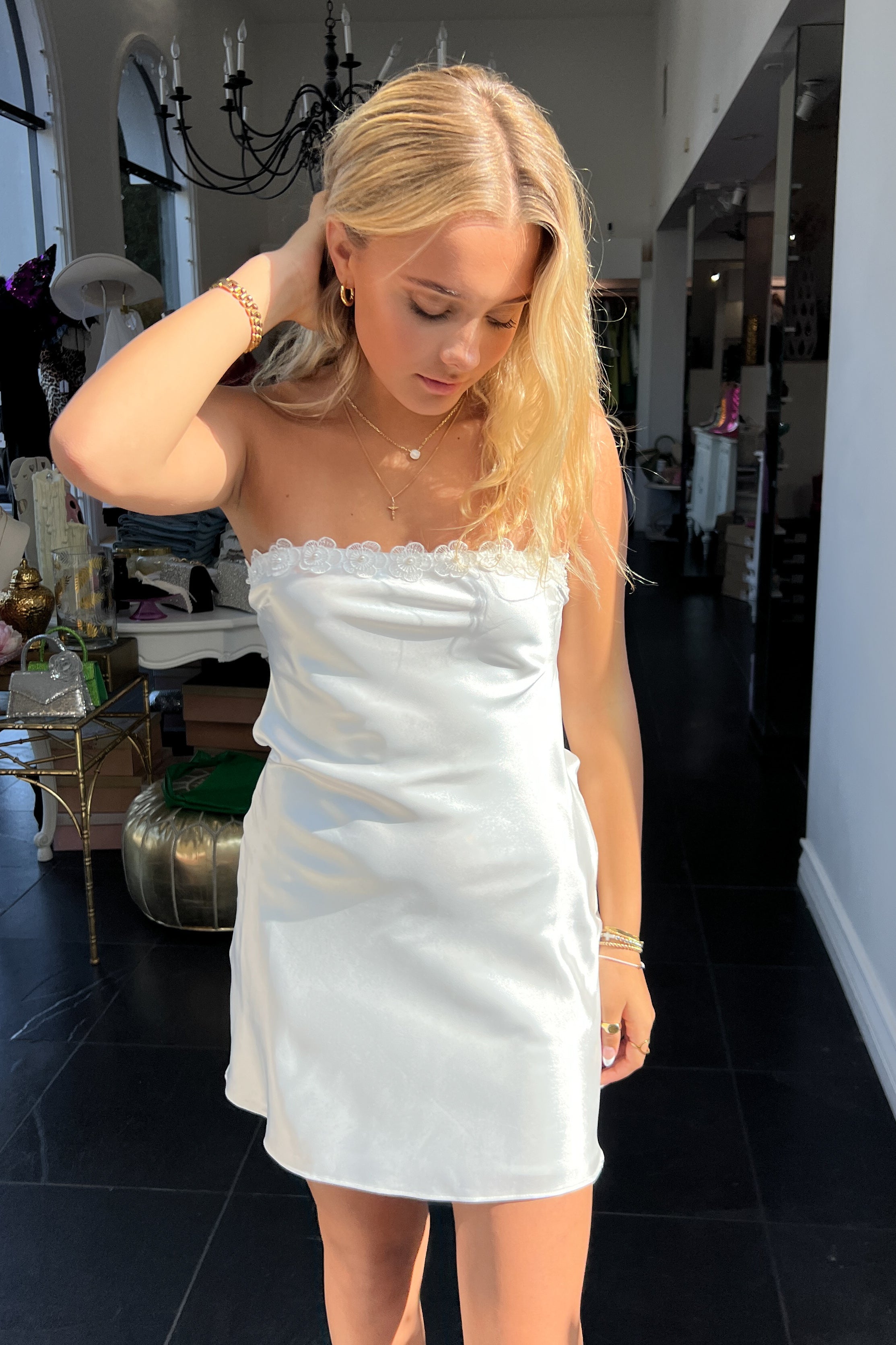 Aster Dress-White