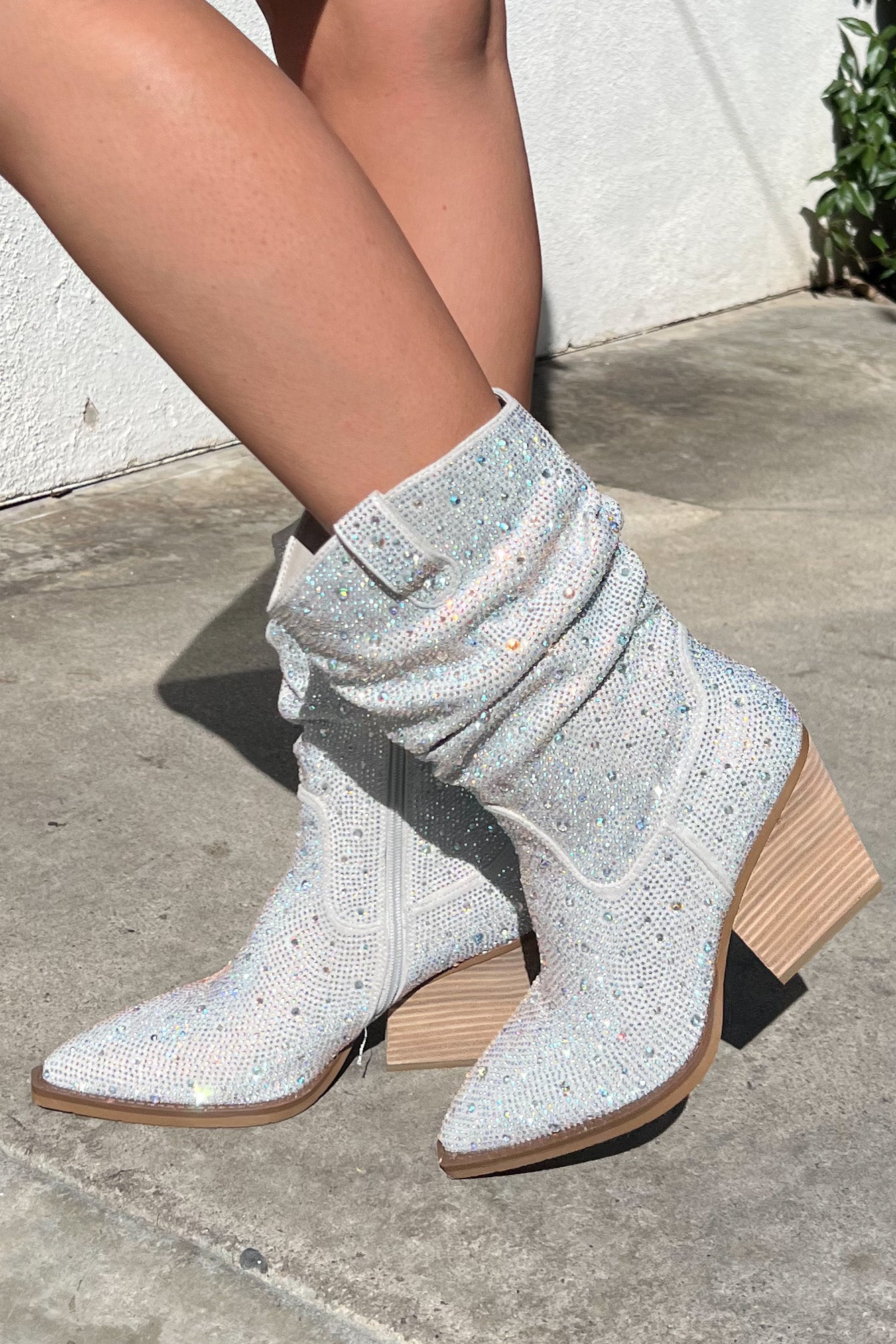 Underwood Slouch Boots-Silver