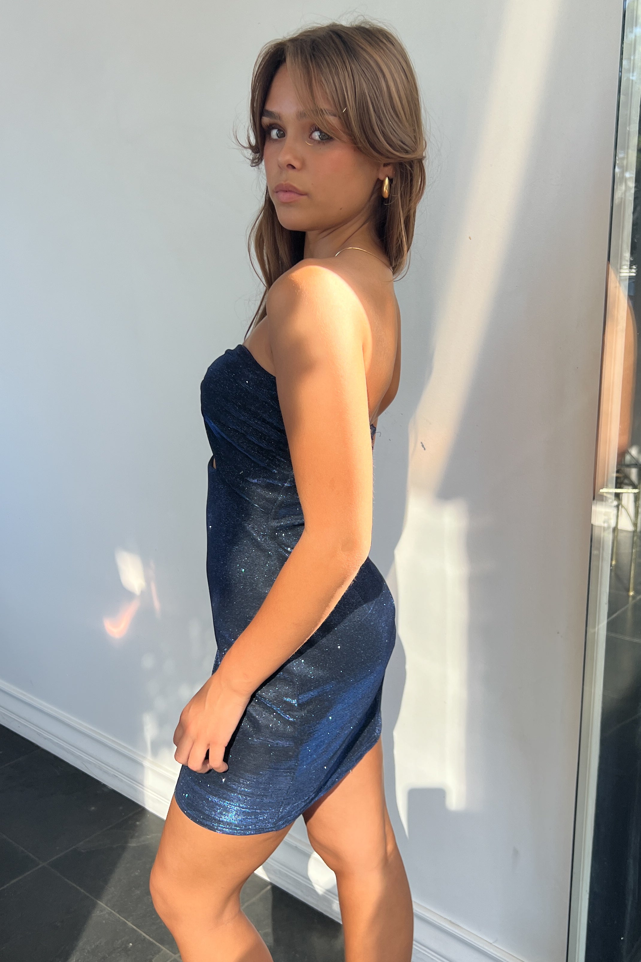 Livorno Sparkle Dress-Midnight