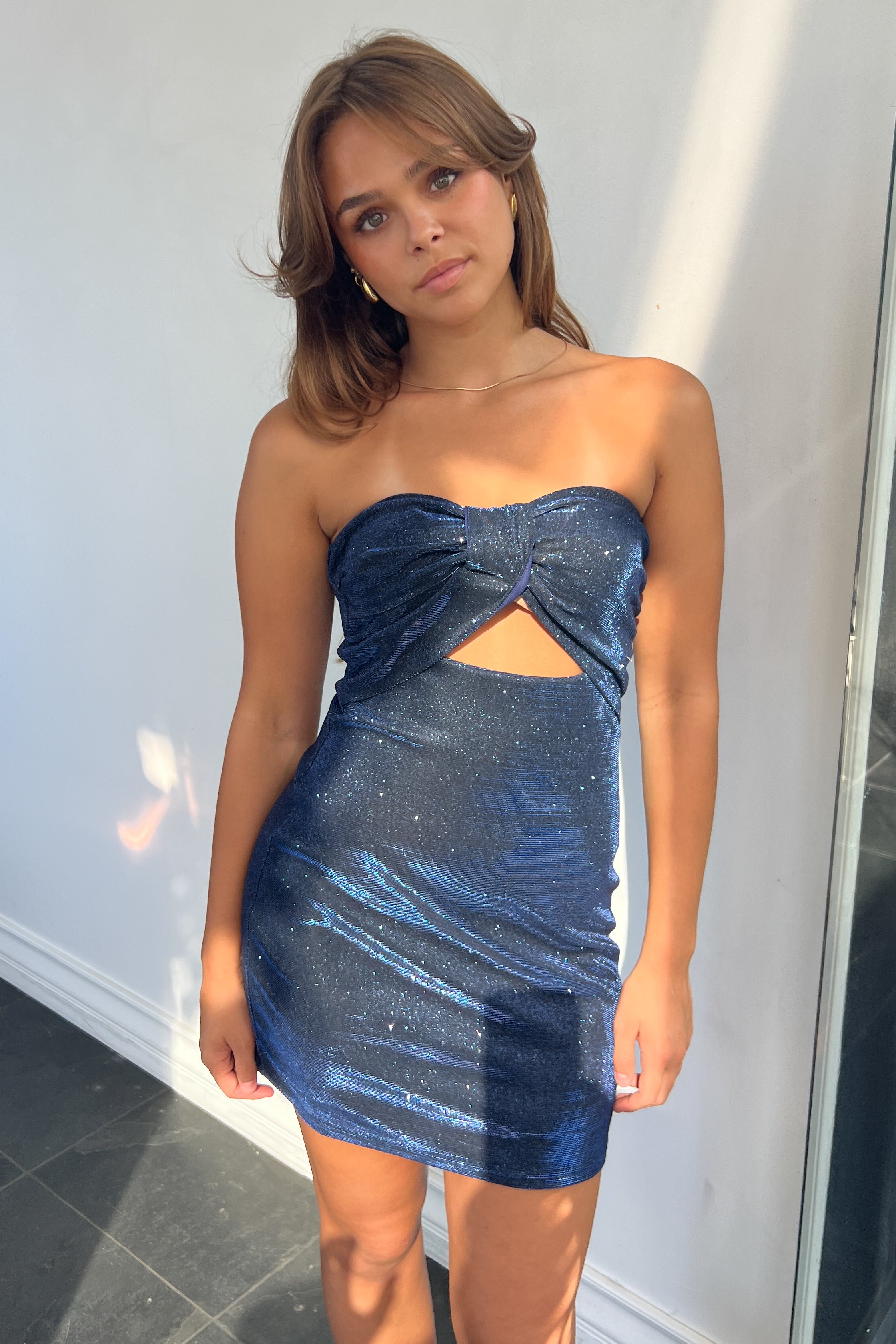 Livorno Sparkle Dress-Midnight