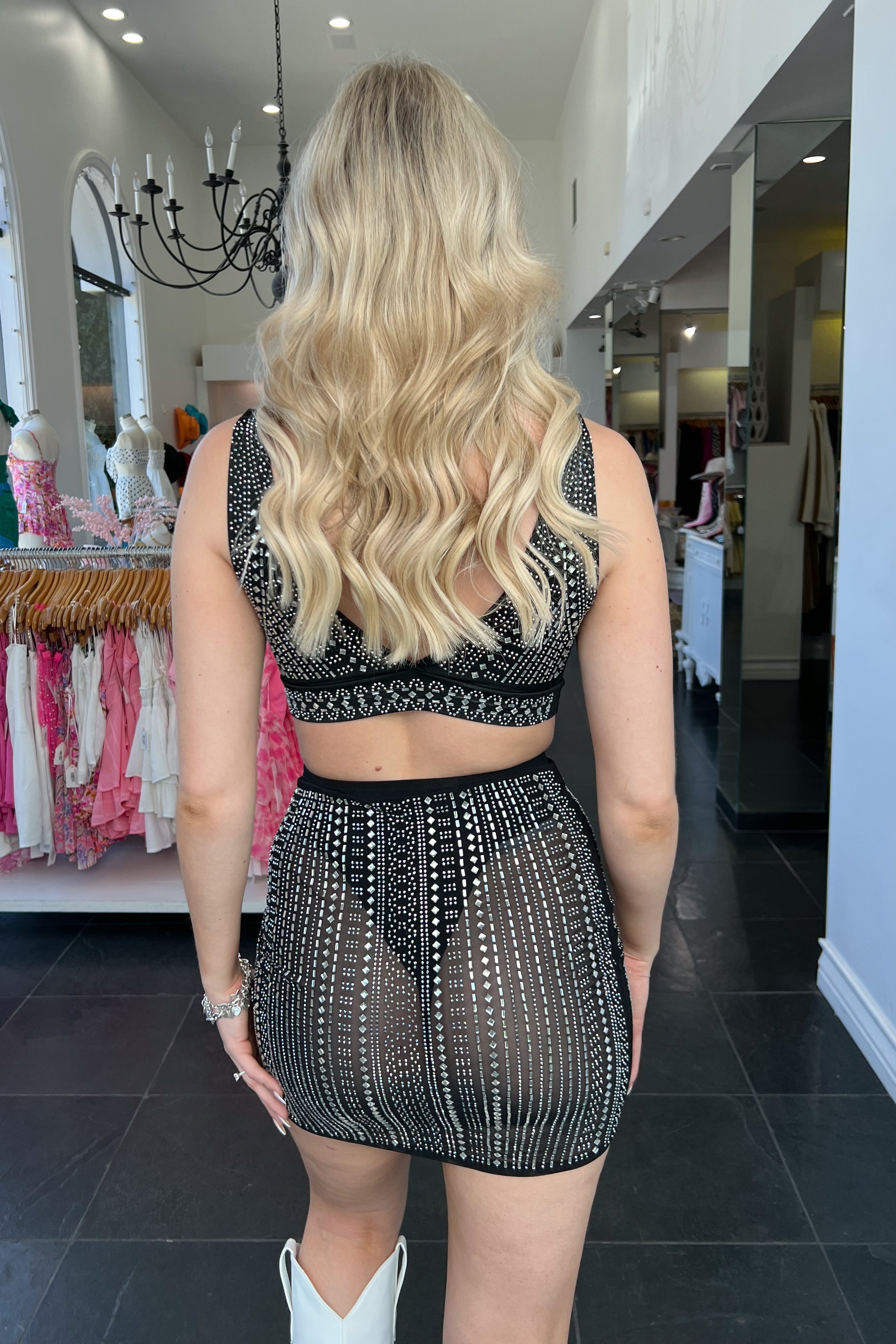 Broadway Girls Dress Set-Black