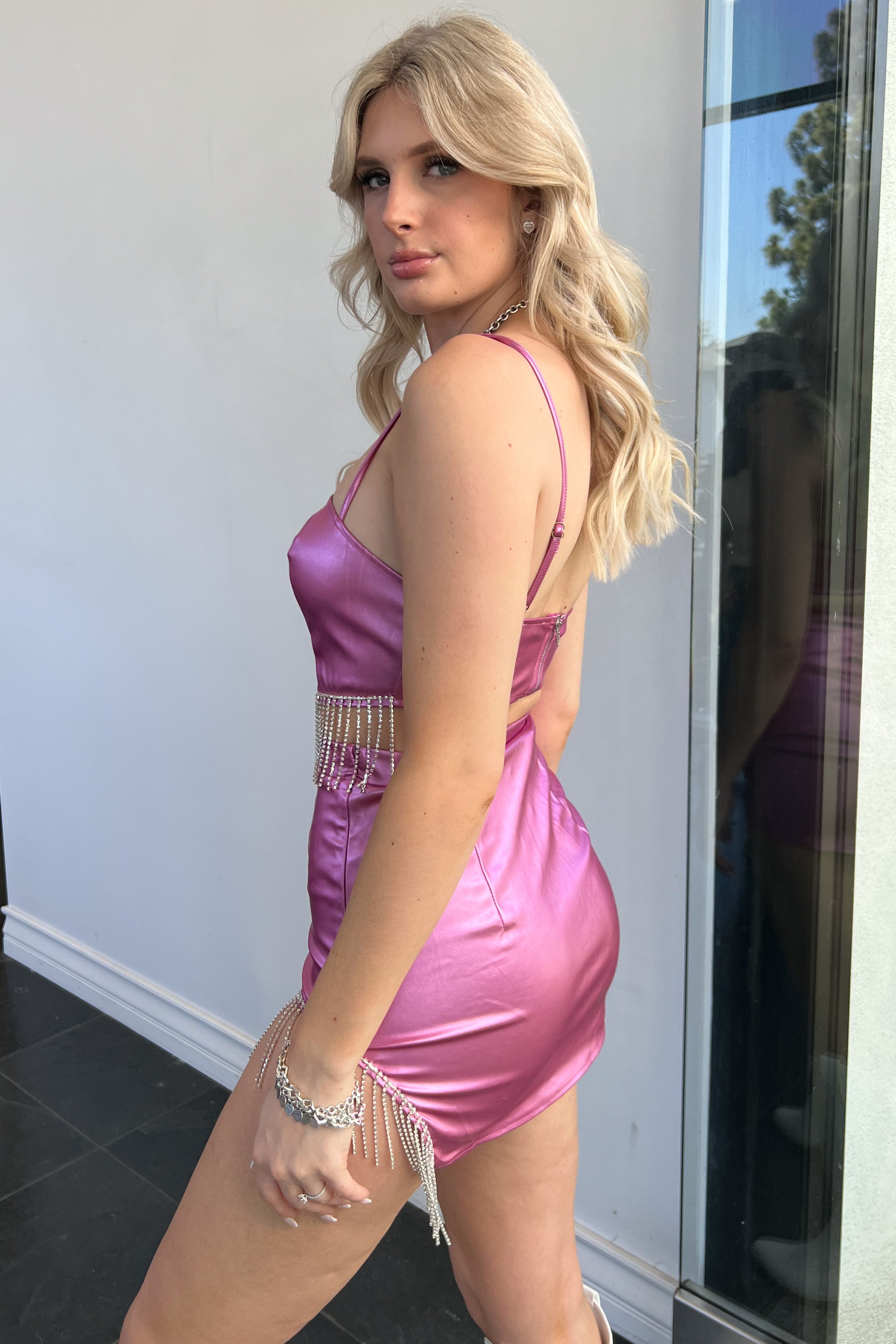 Lady May Dress Set-Pink