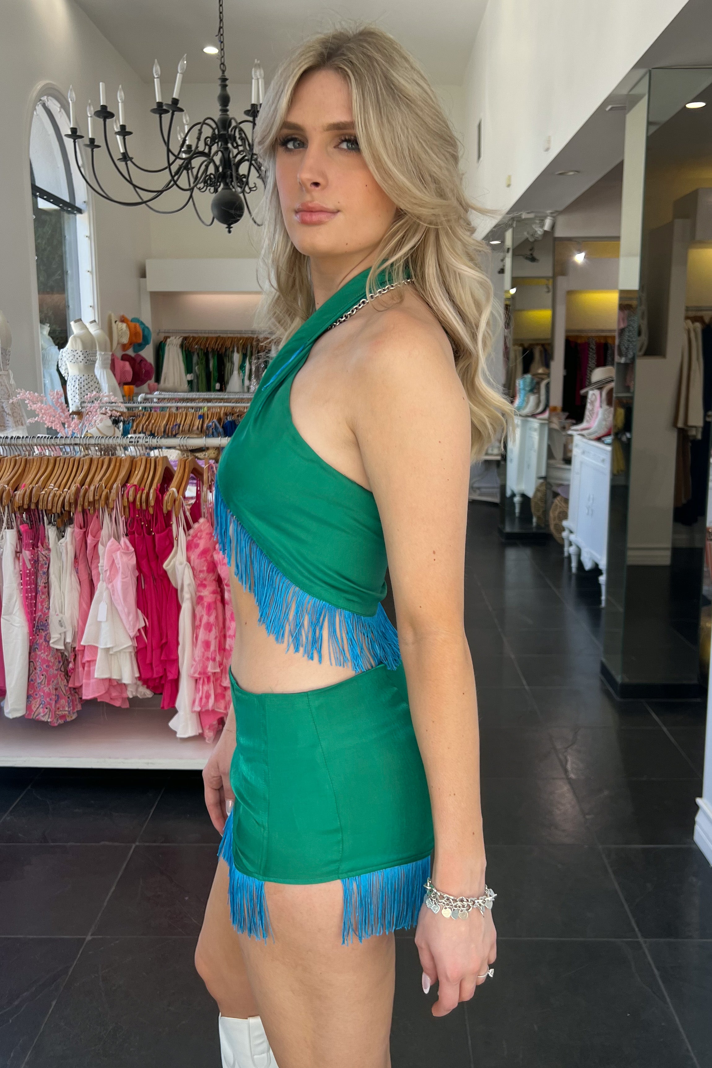 Spin You Around Dress Set-Green