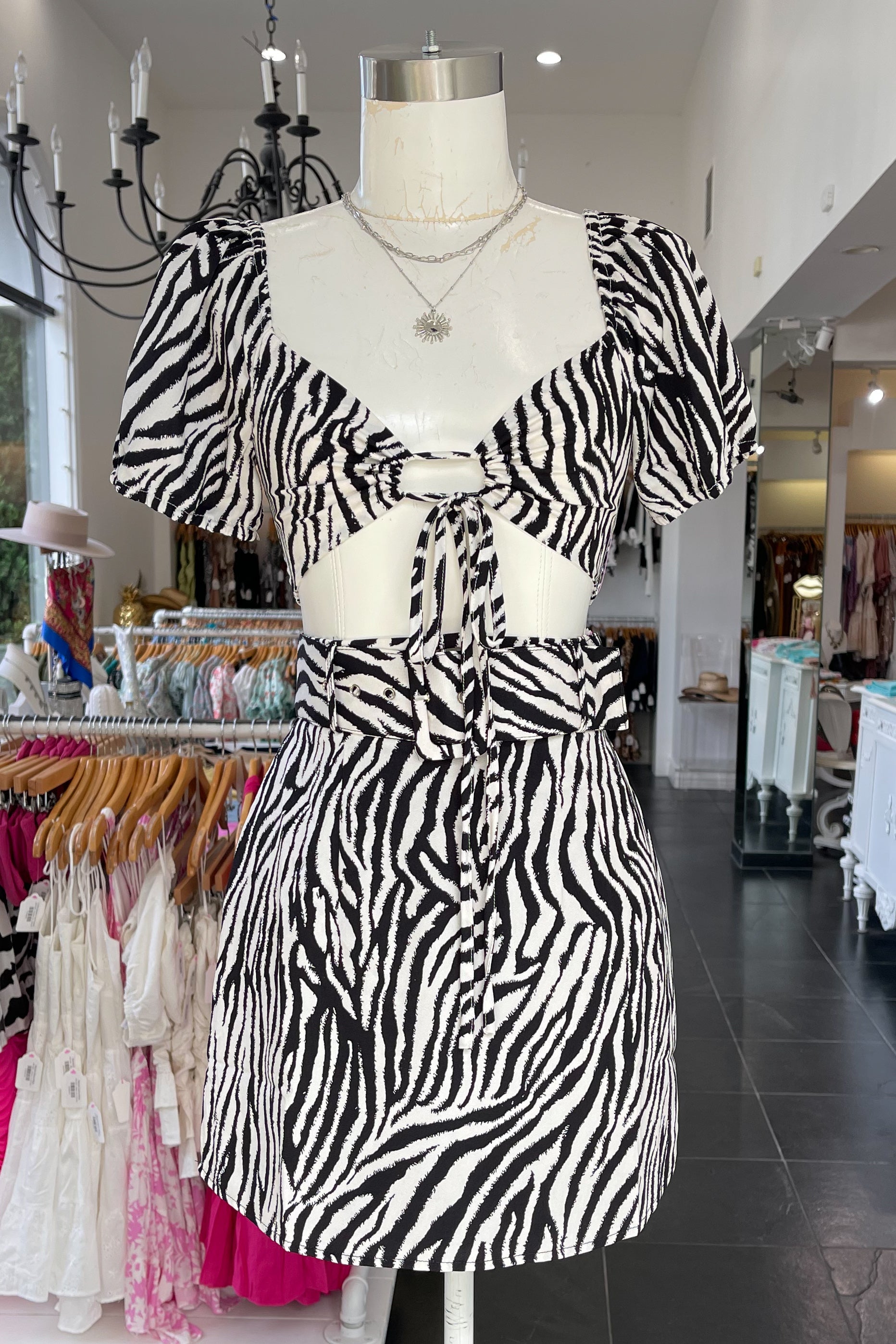 Wild About You Skirt-White + Black