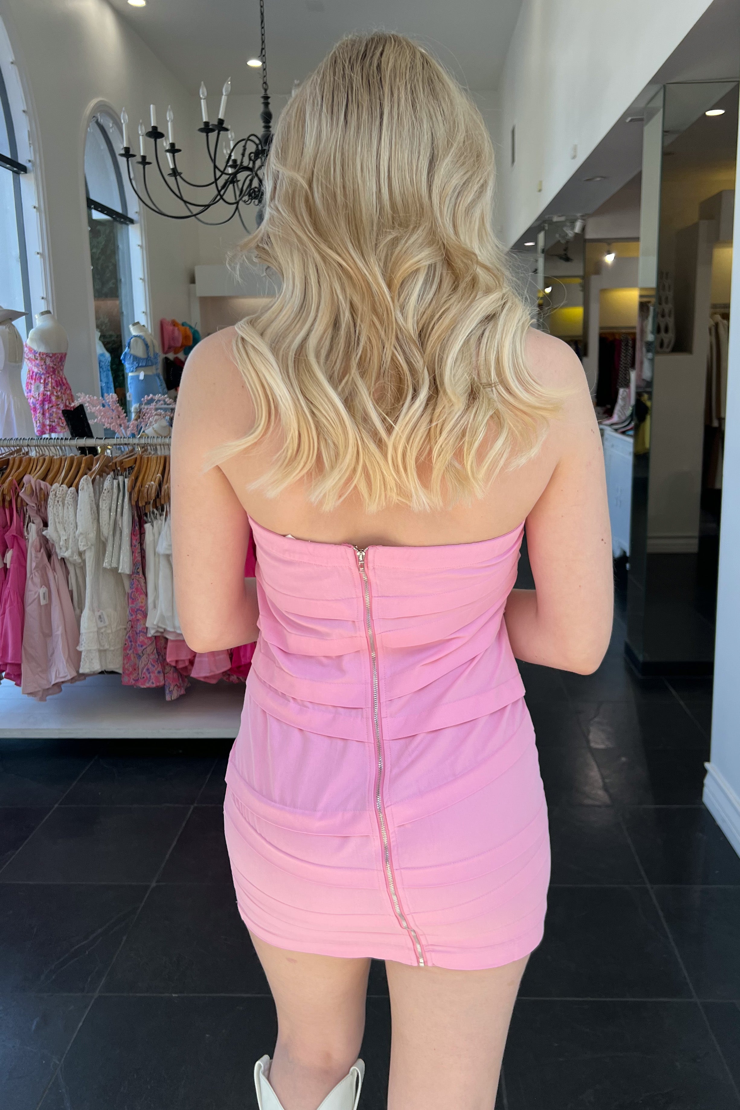 Put A Bow On It Dress-Pink