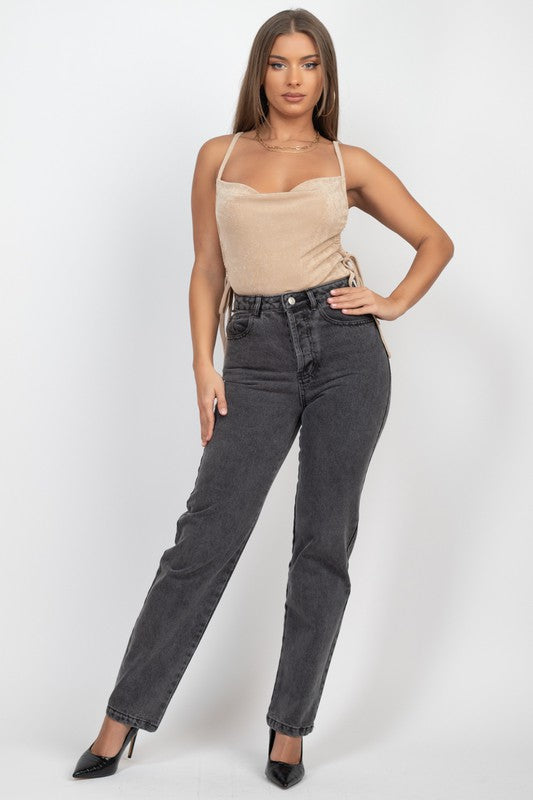 Nights In New York Bodysuit-Gold