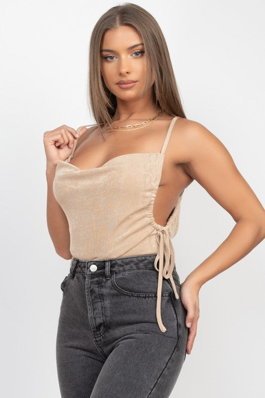 Nights In New York Bodysuit-Gold