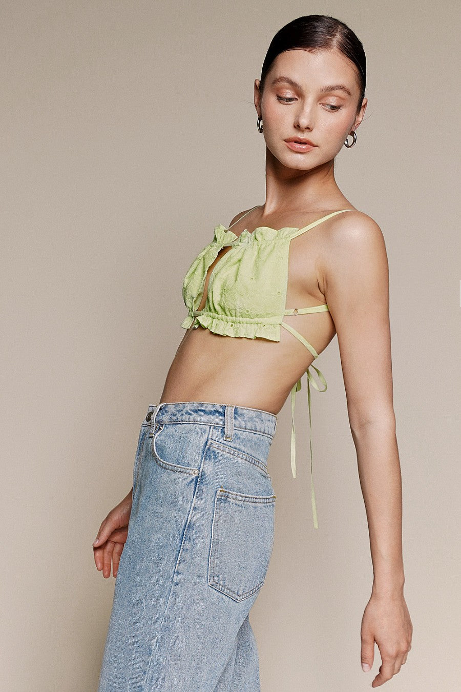 Crazy About You Top-Lime