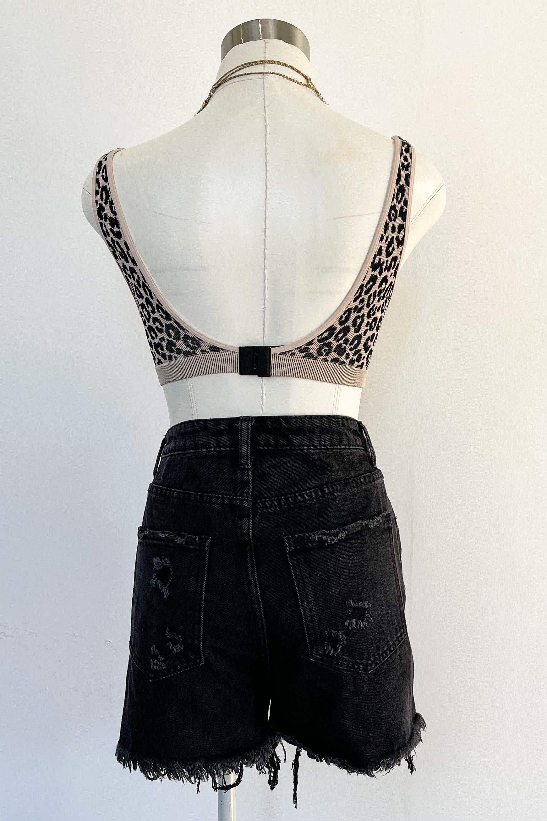 Stevies Denim Shorts-Black