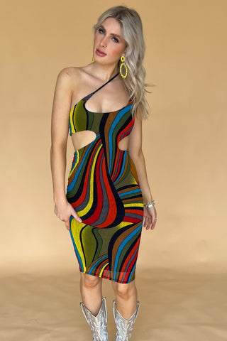 Tulum Mini Dress-Brown