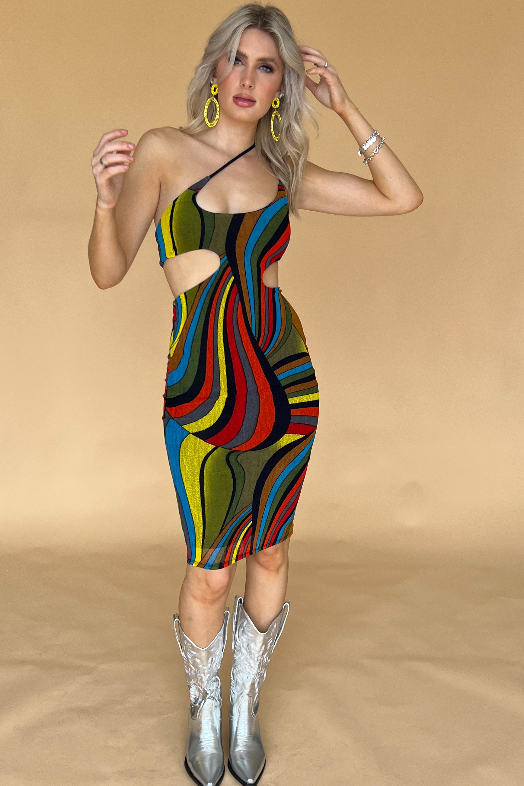 Jamaica Nights Dress-Multi