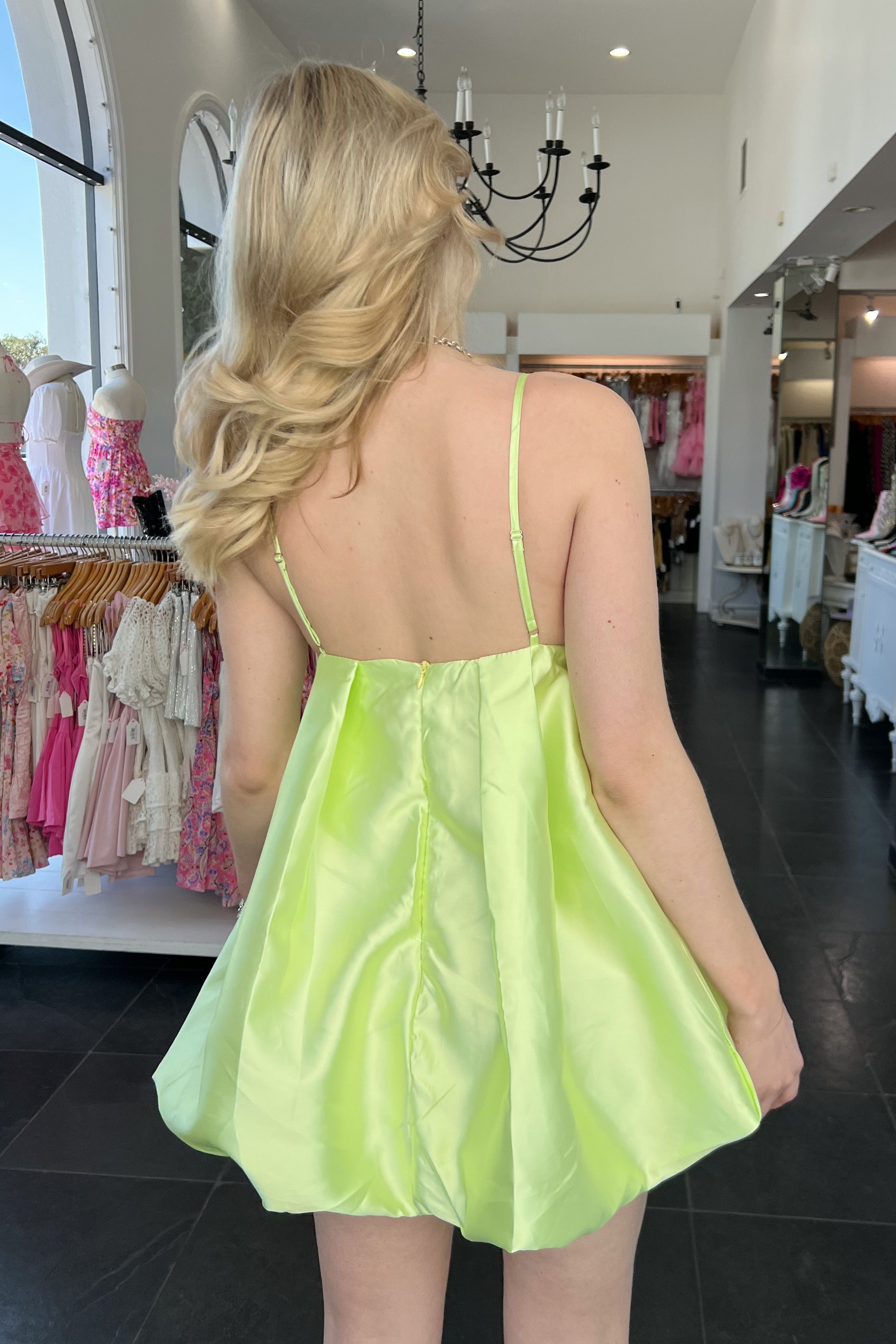 Tequila + Lime Dress-Lime