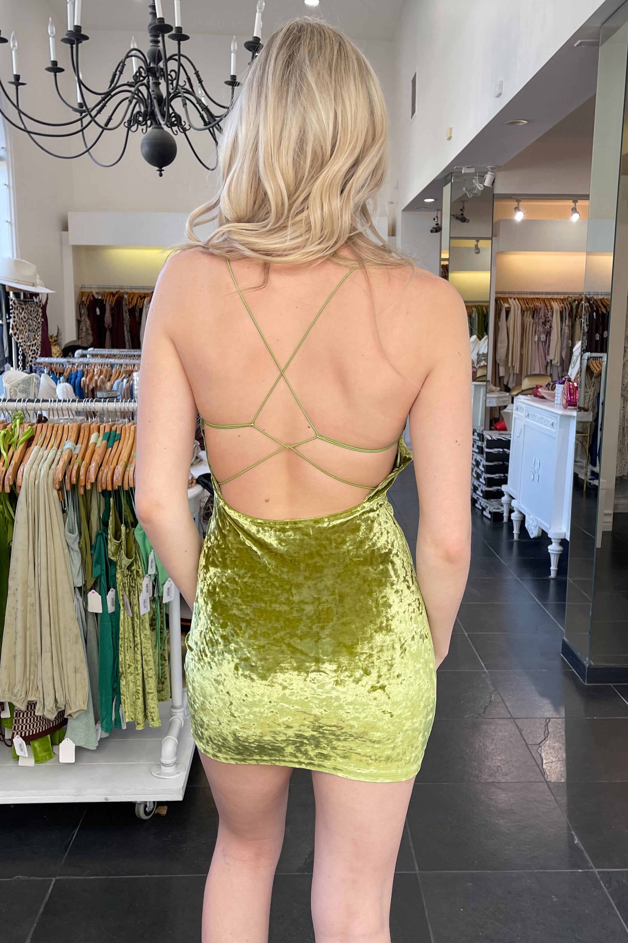 Dusk Till Dawn Dress-Lime