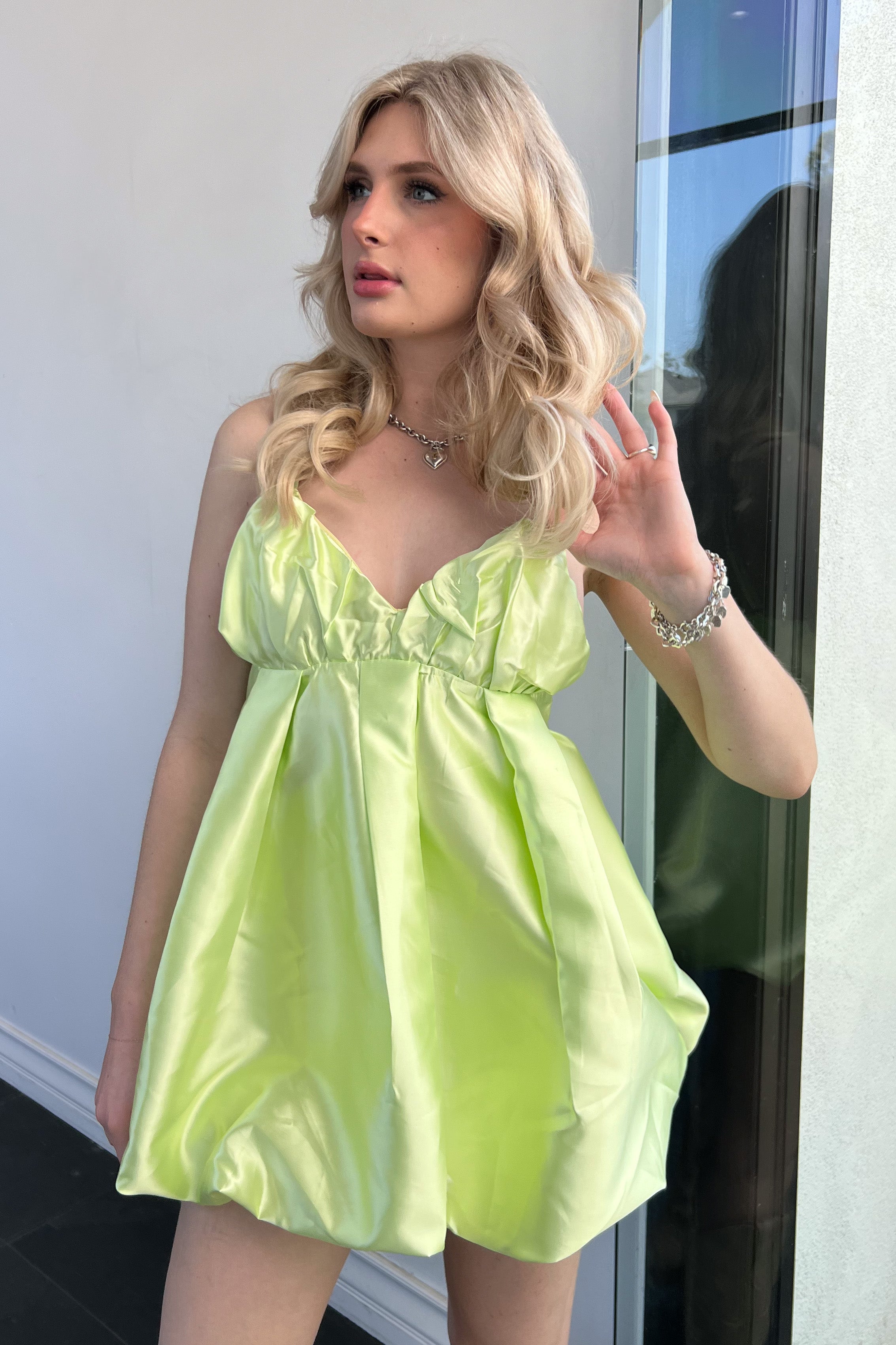 Tequila + Lime Dress-Lime