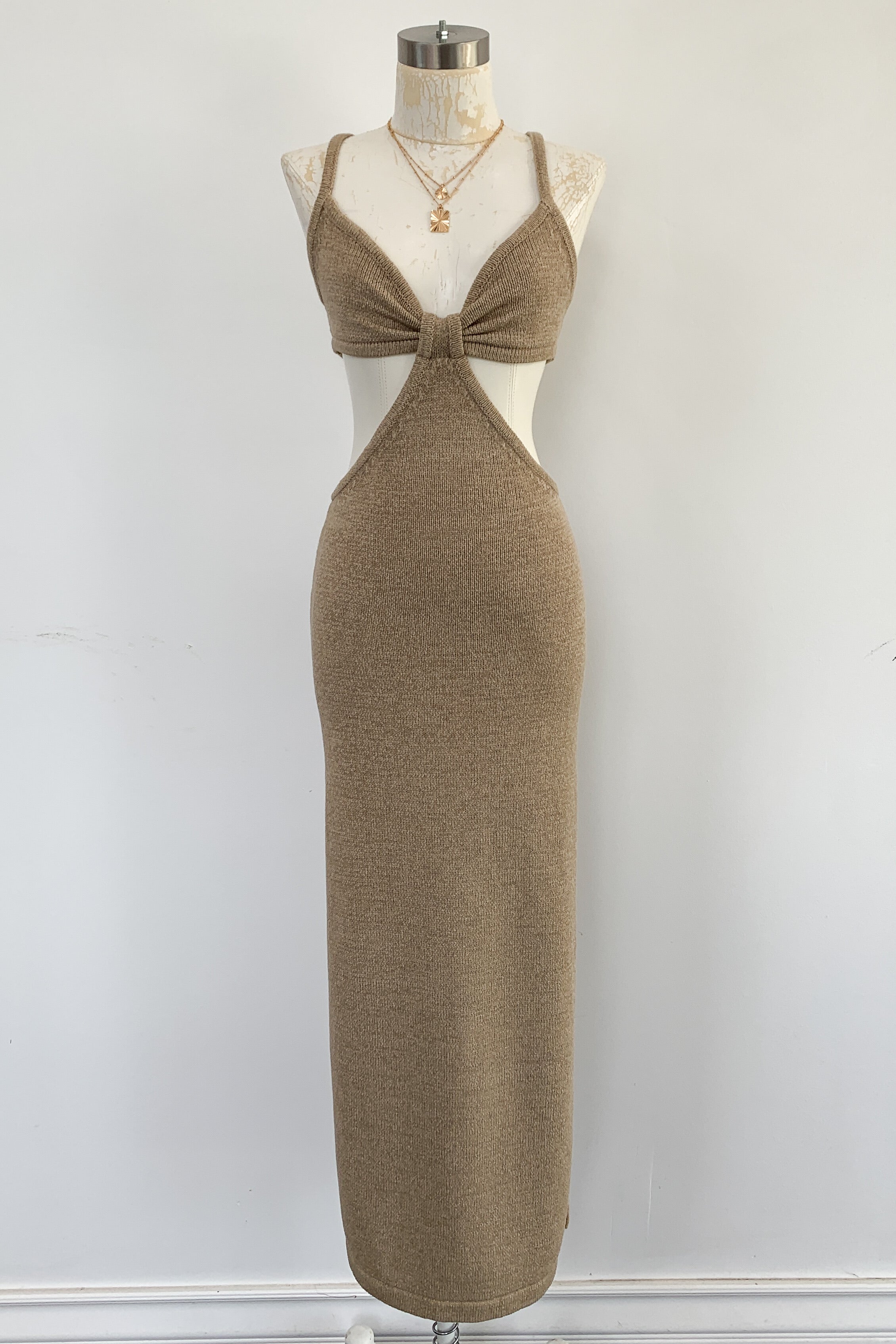 Tulum Maxi Dress-Taupe