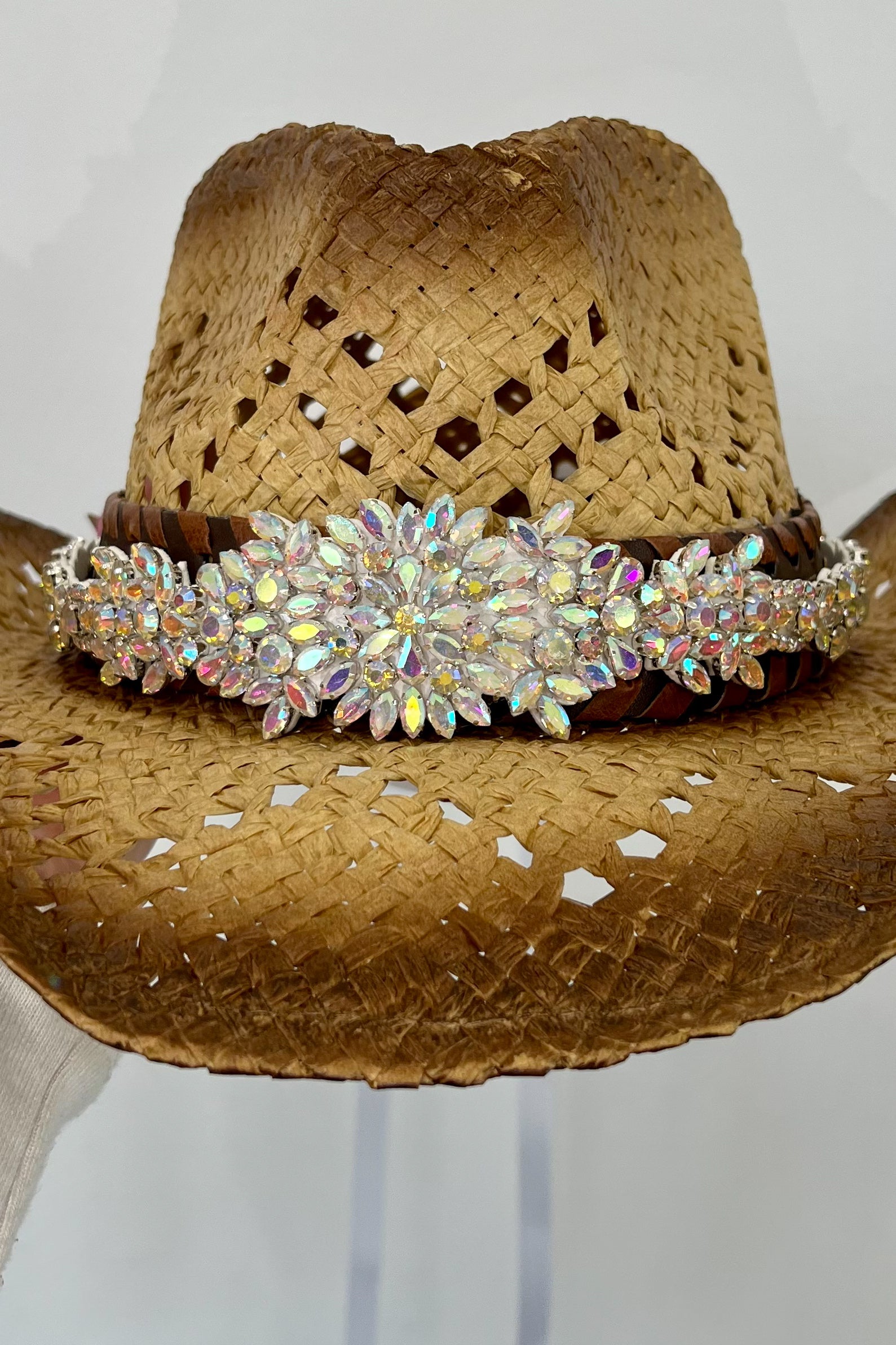 Southern Gem Hat Belt-Iridescent Crystal