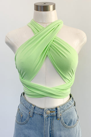 Aloha Cowgirl Scarf Top-Grey Multi