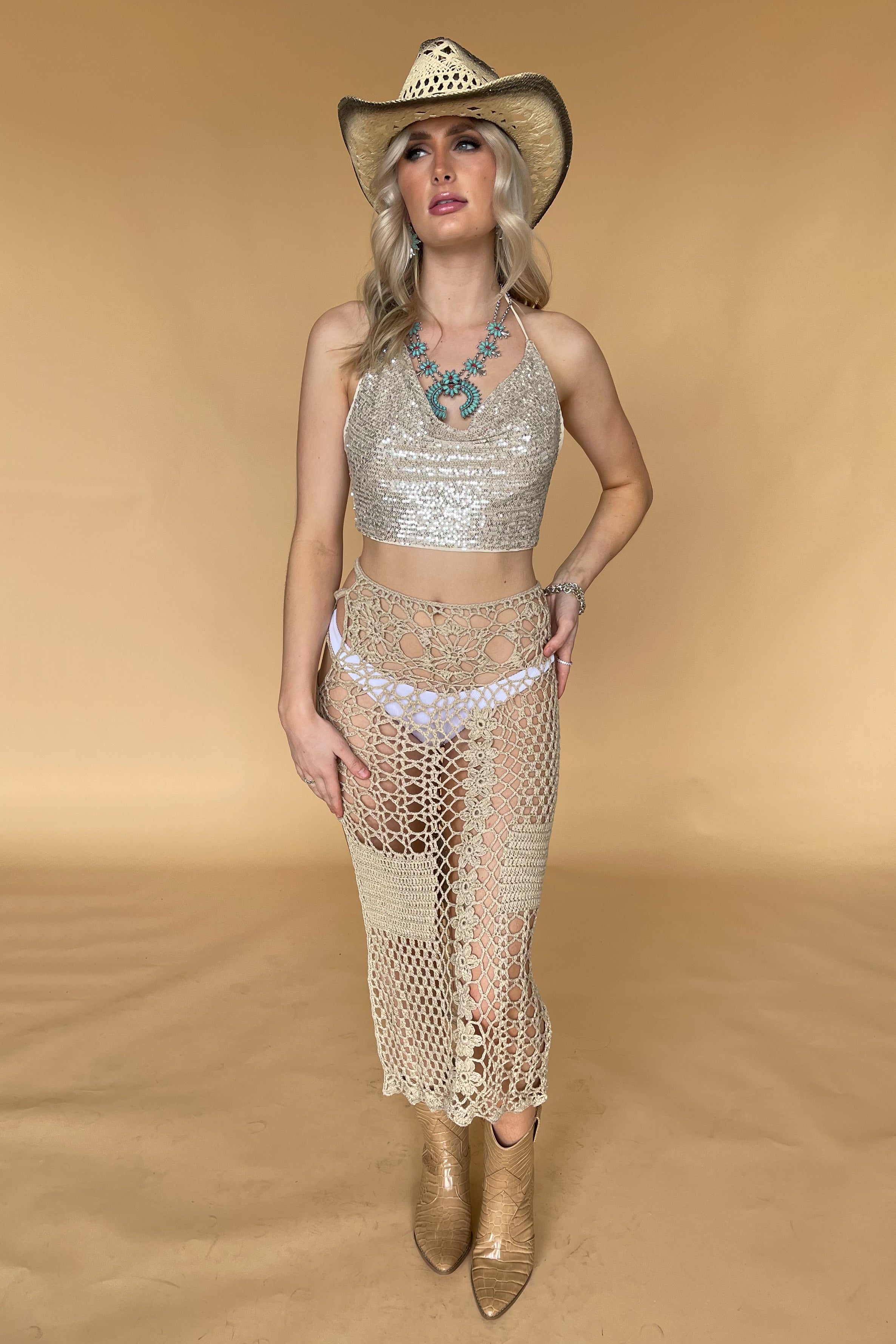 Sand Storm Skirt-Sand
