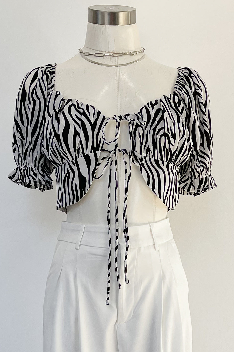 Wild Stripes Top-Zebra