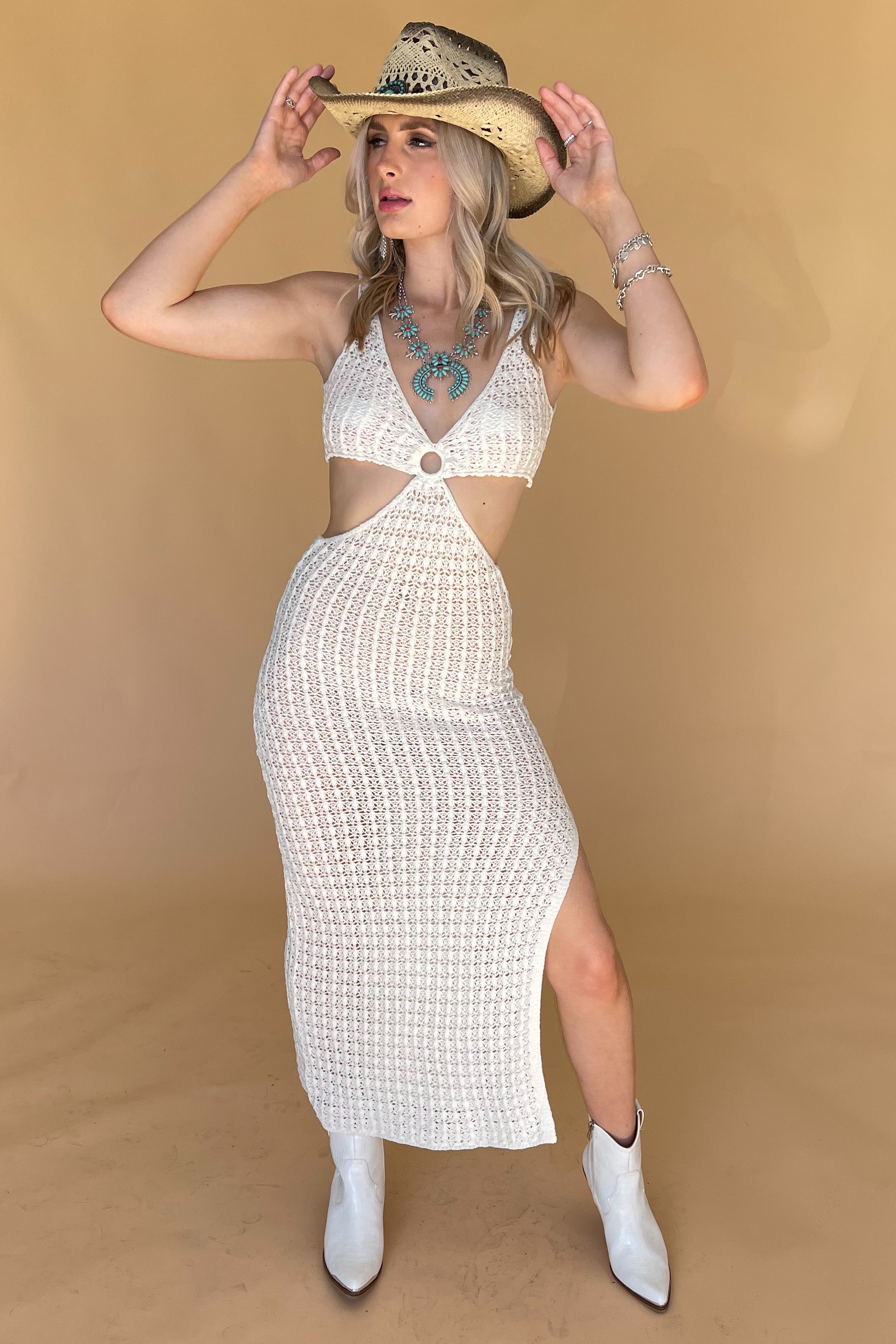 Soak Up The Sun Maxi Dress-Off White