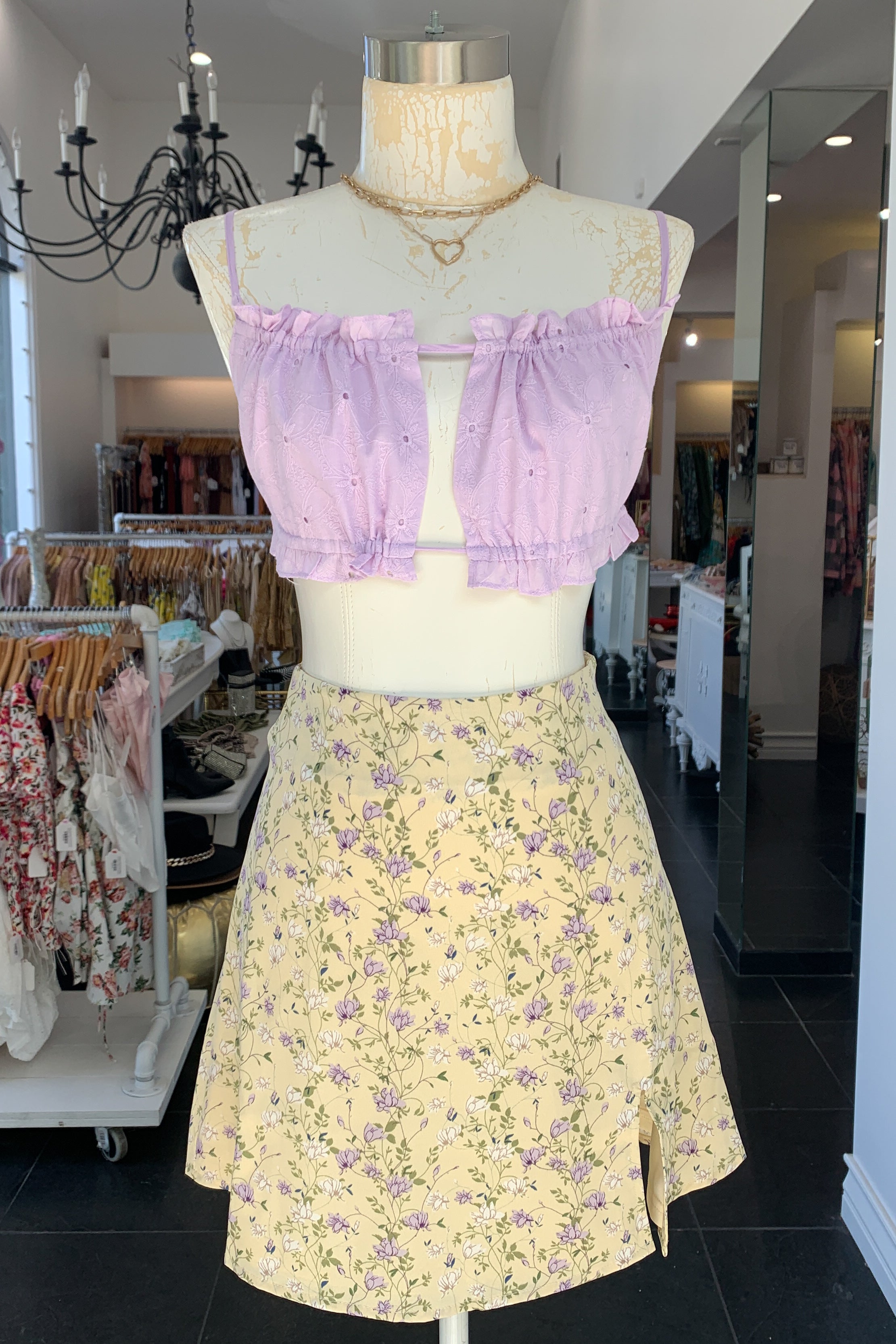 Crazy About You Top-Lavender