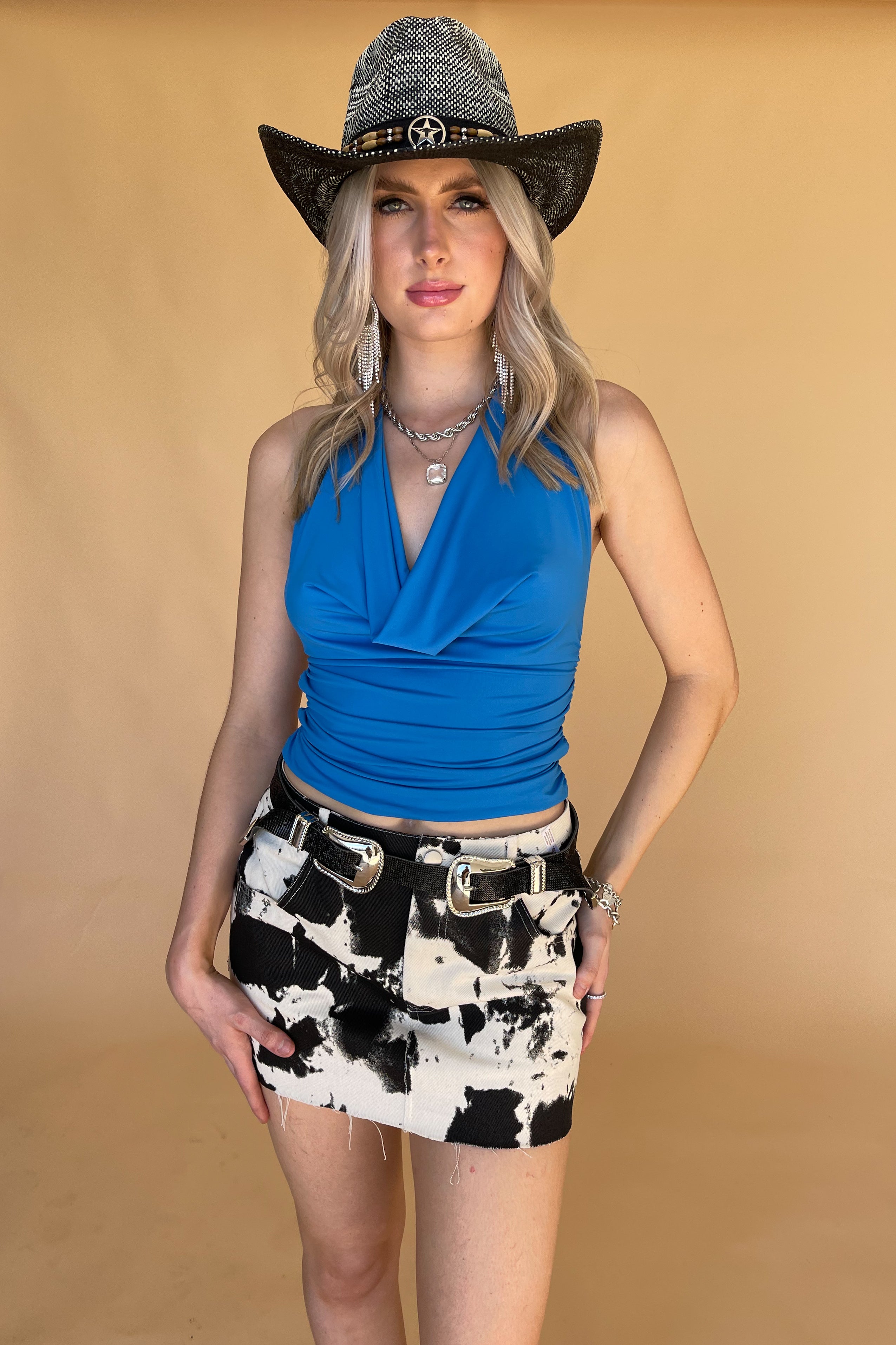 Takes Two Crystal Belt-Black