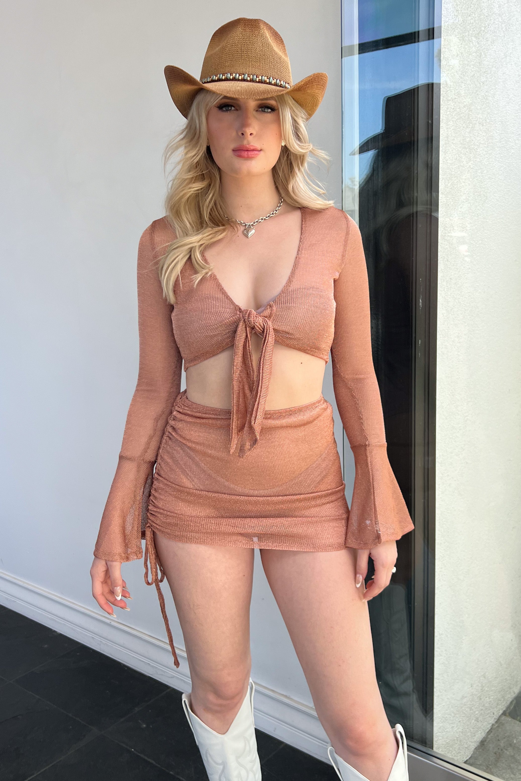 Glistening Sand Dress-Rose Gold