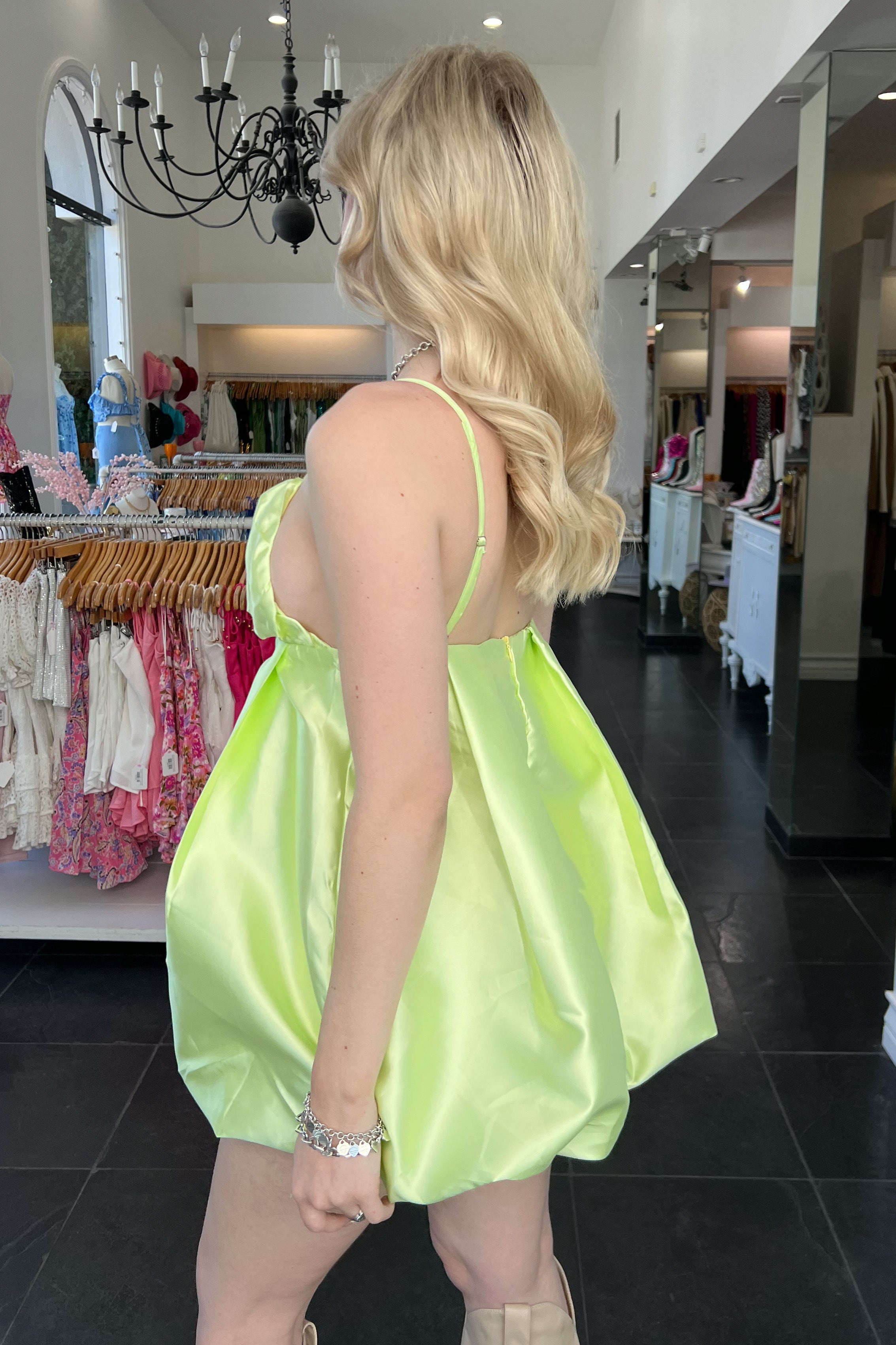 Tequila + Lime Dress-Lime